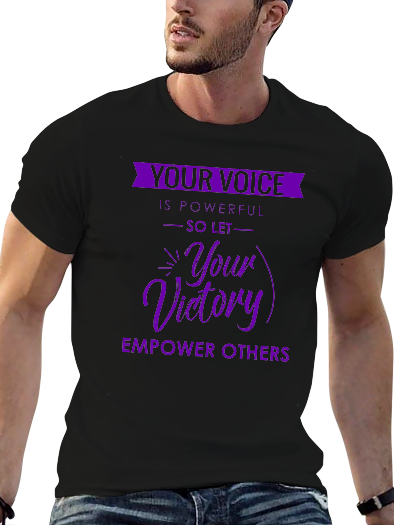 Empowering Purple Graphic T-Shirt
