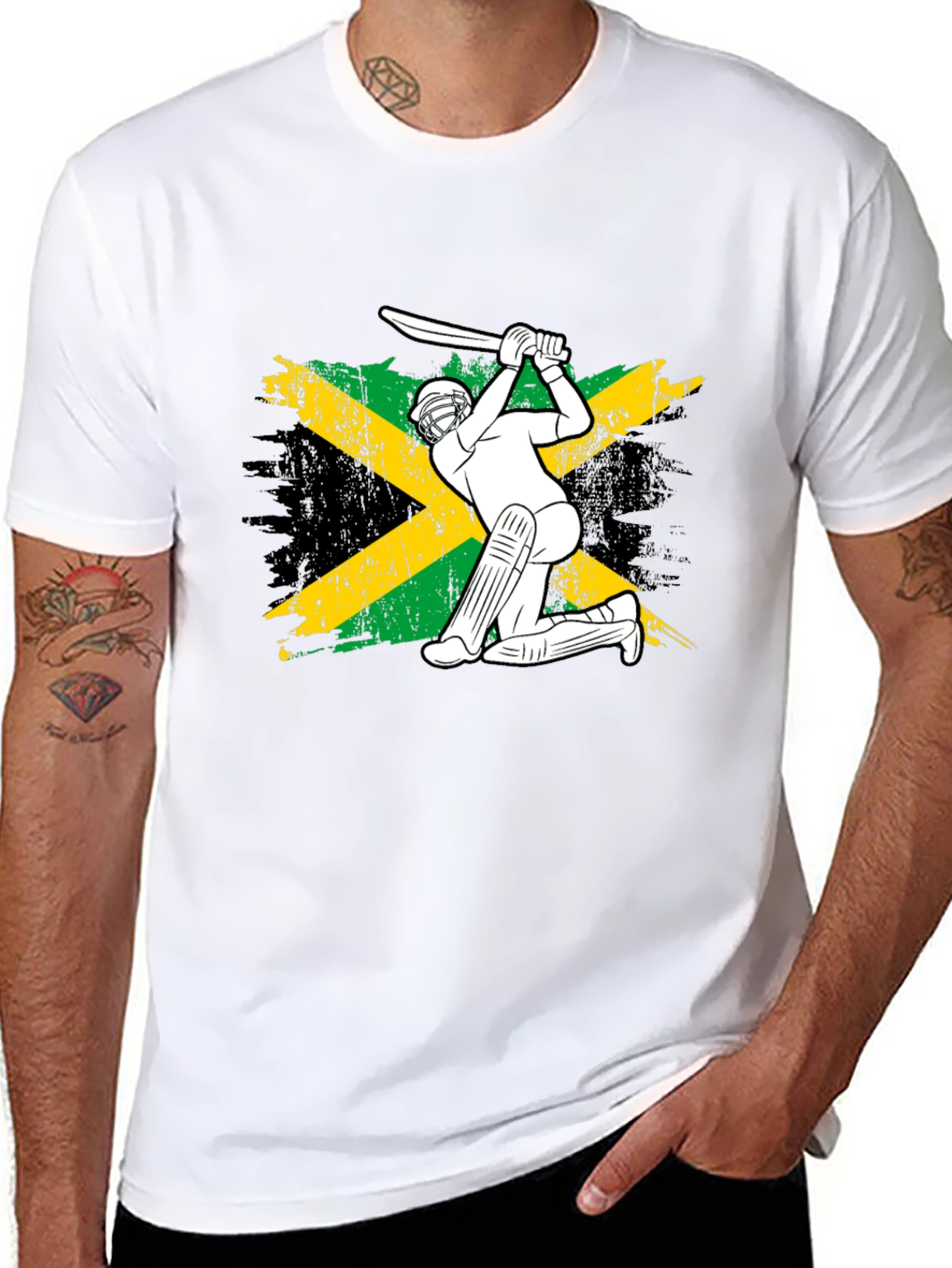 Jamaica Cricket Flag T-Shirt for Fans