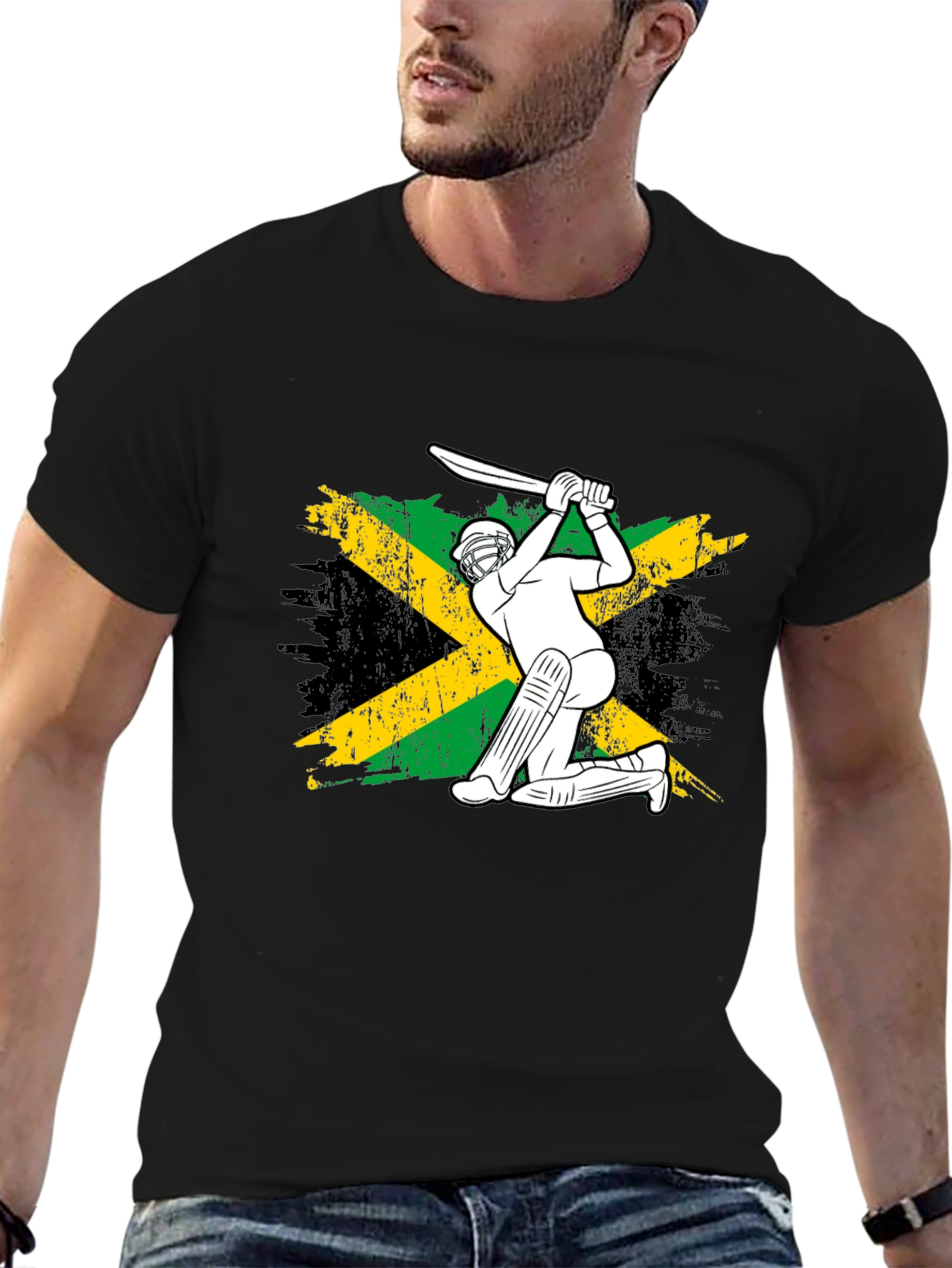 Jamaica Cricket Flag T-Shirt for Fans