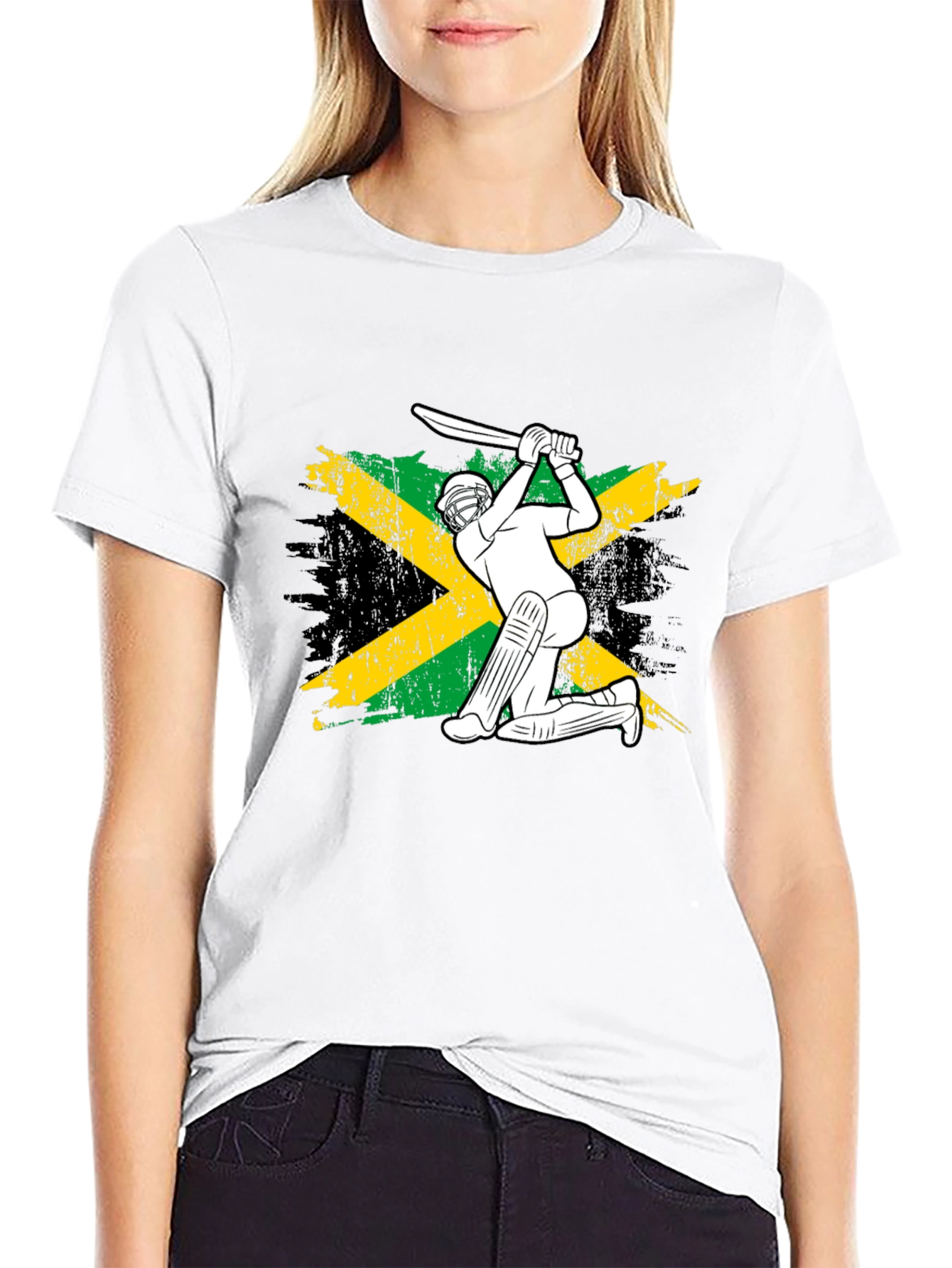Jamaica Cricket Flag T-Shirt for Fans