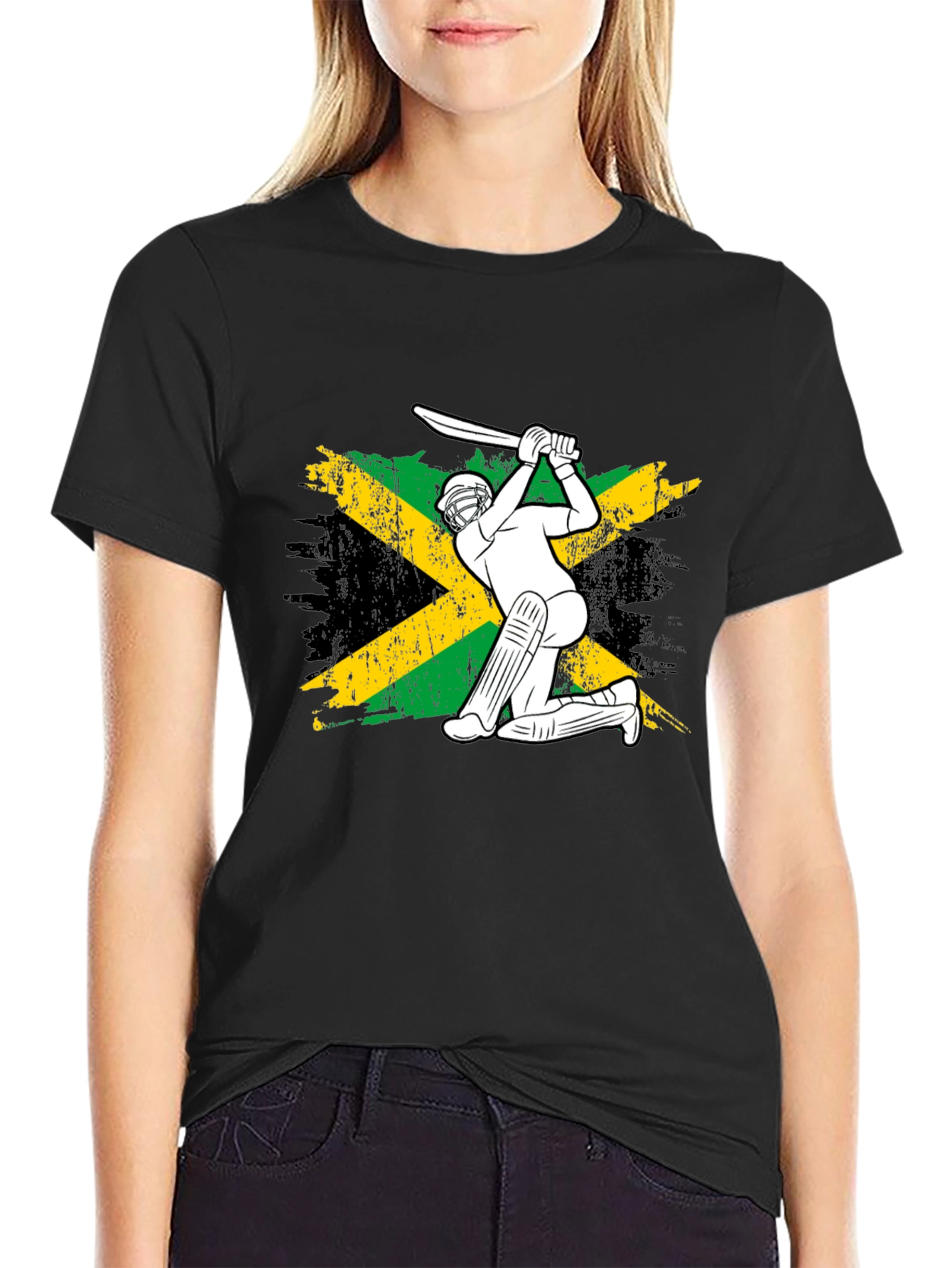 Jamaica Cricket Flag T-Shirt for Fans