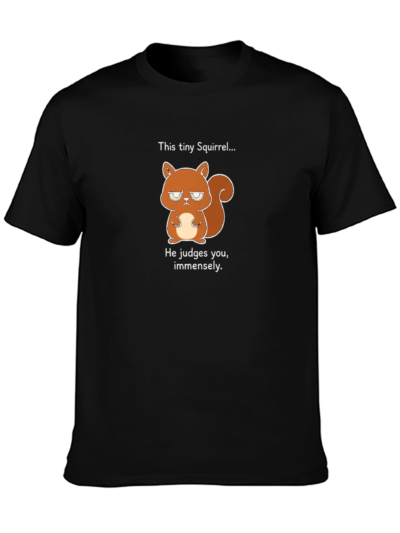 Grumpy Squirrel Graphic T-Shirt - He Judges You