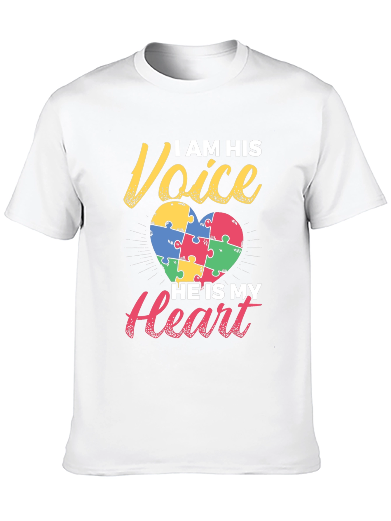 Autism Awareness Puzzle Heart Graphic T-Shirt