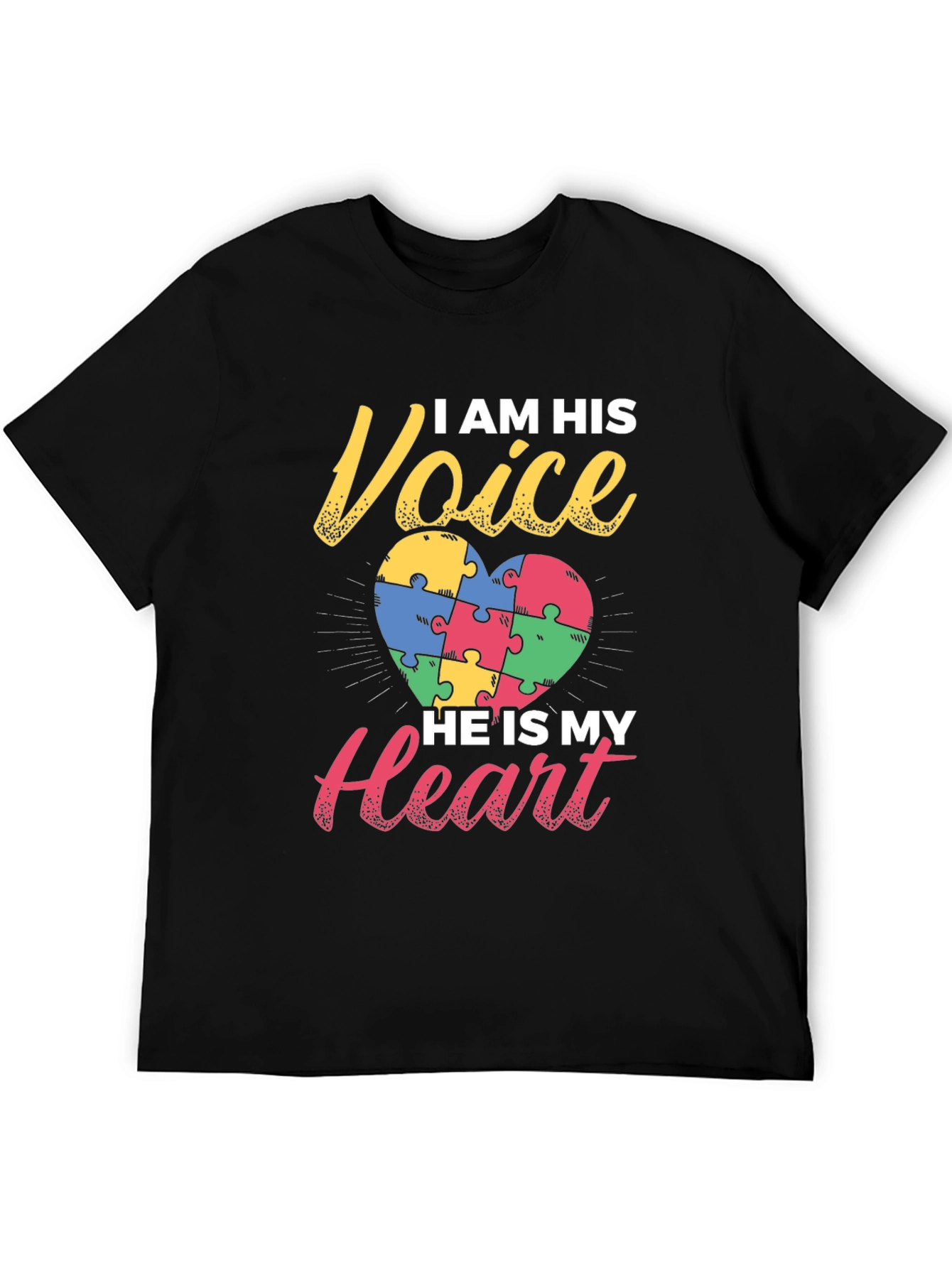 Autism Awareness Puzzle Heart Graphic T-Shirt