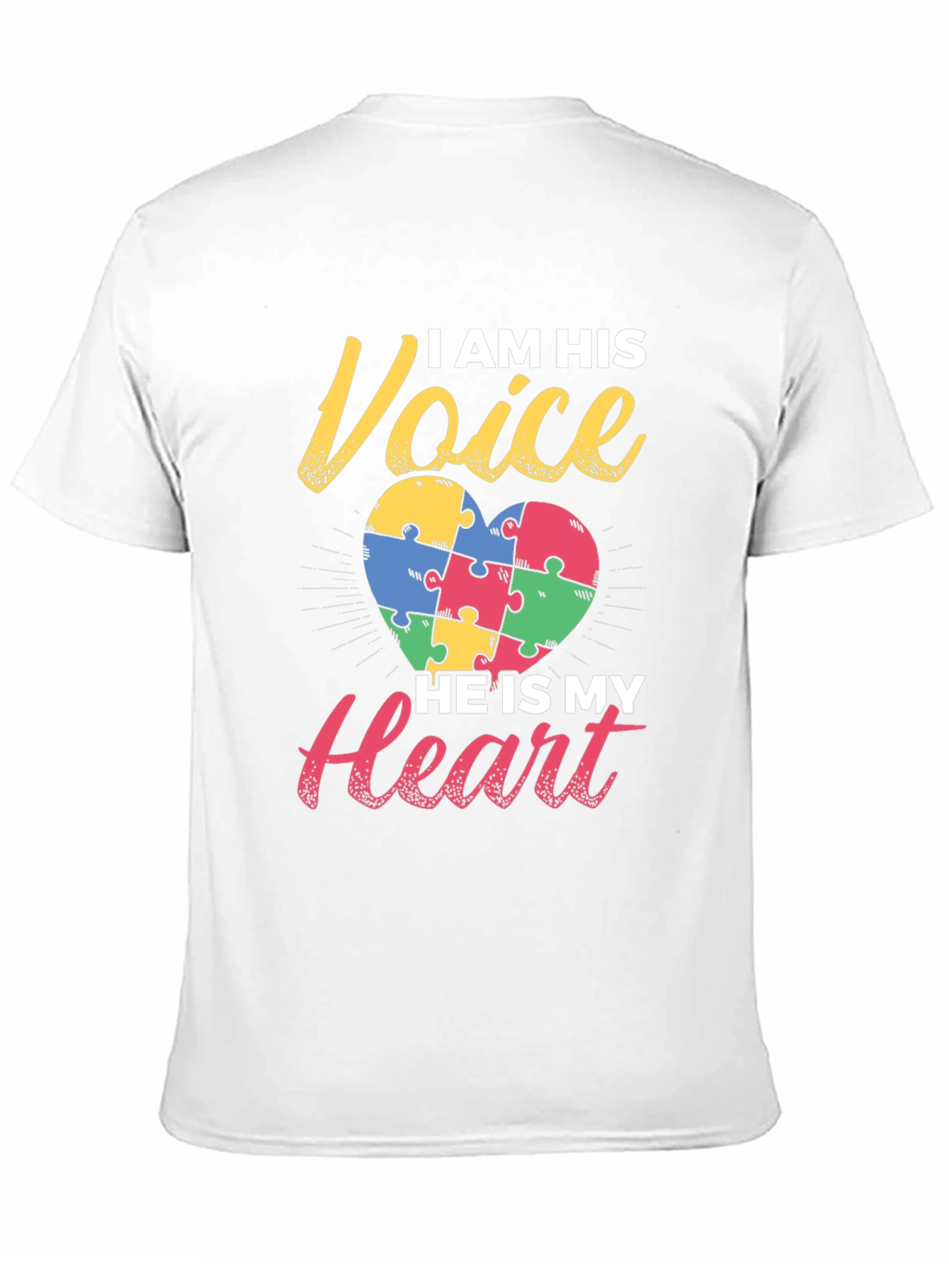 Autism Awareness Puzzle Heart Graphic T-Shirt
