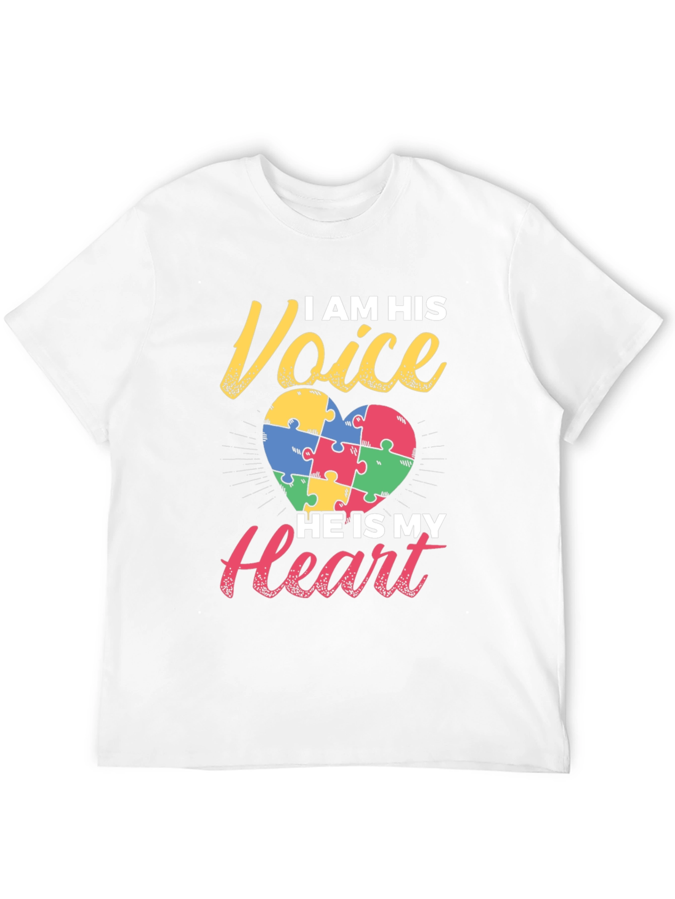 Autism Awareness Puzzle Heart Graphic T-Shirt