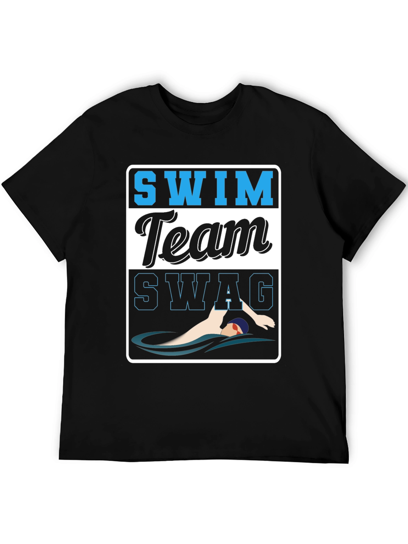 Swim Team SWAG Black T-Shirt
