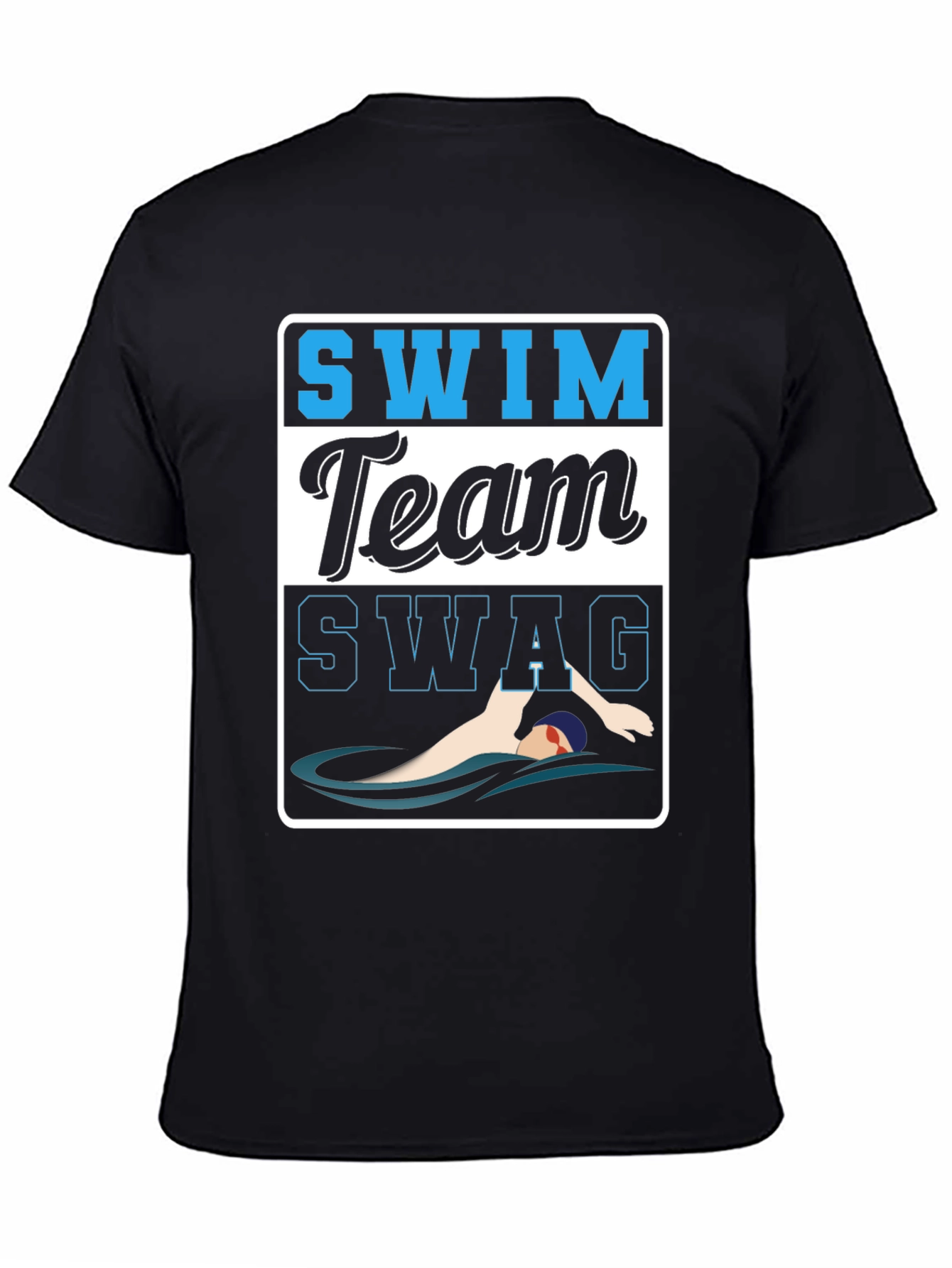 Swim Team SWAG Black T-Shirt