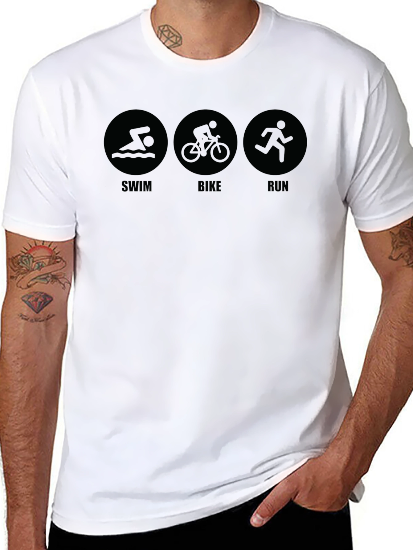 Triathlon Swim Bike Run Graphic T-Shirt