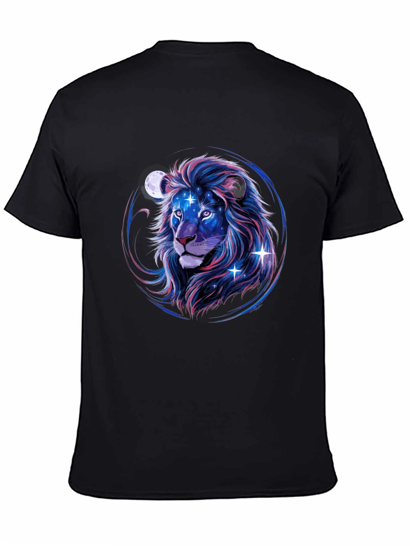 Cosmic Lion Graphic Tee - Black