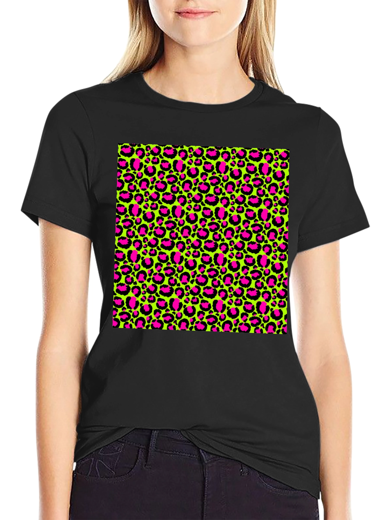 Wild Style T-Shirt: Neon Leopard Print Tee