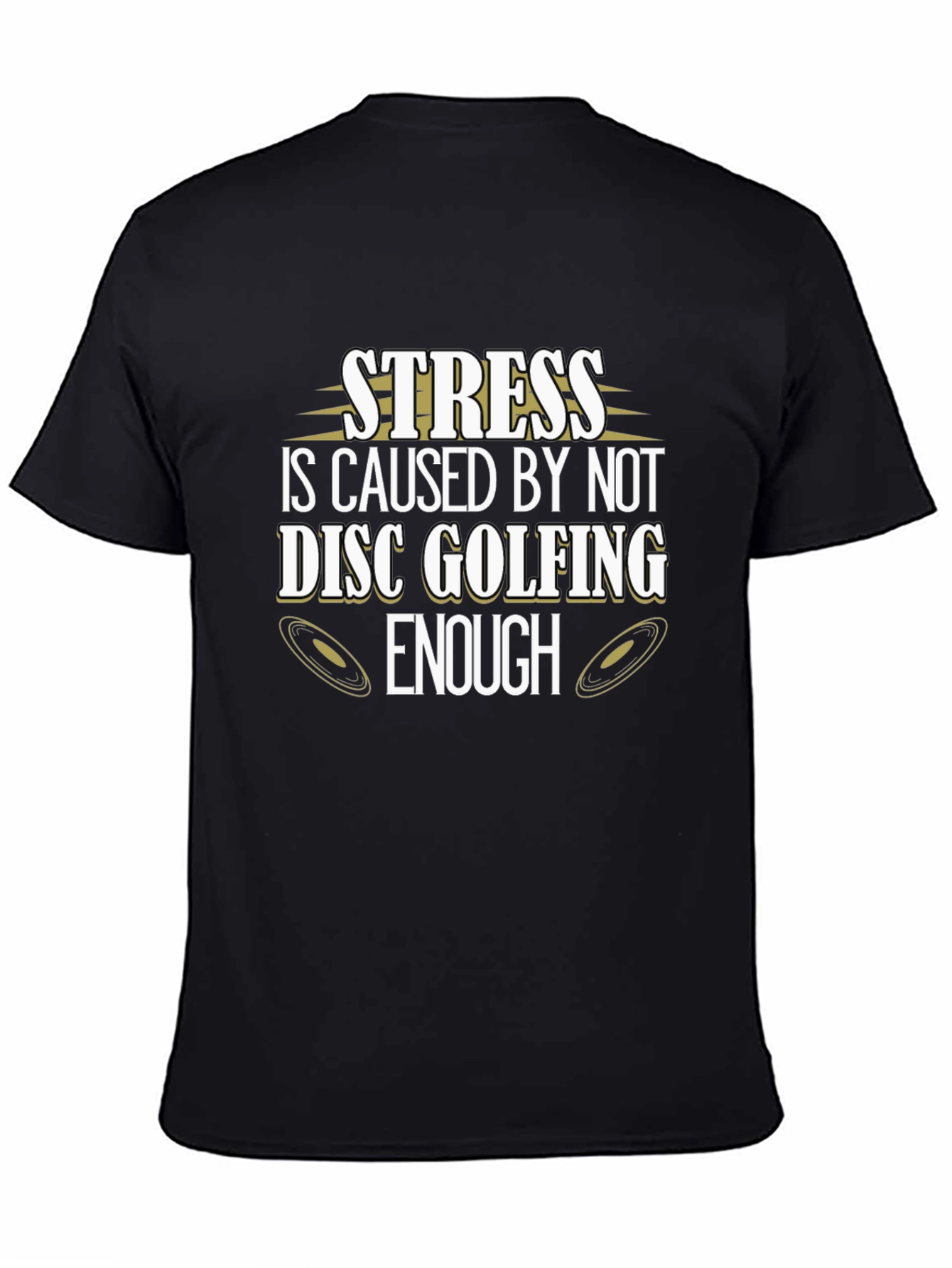Stress Disc Golfing Black Tee
