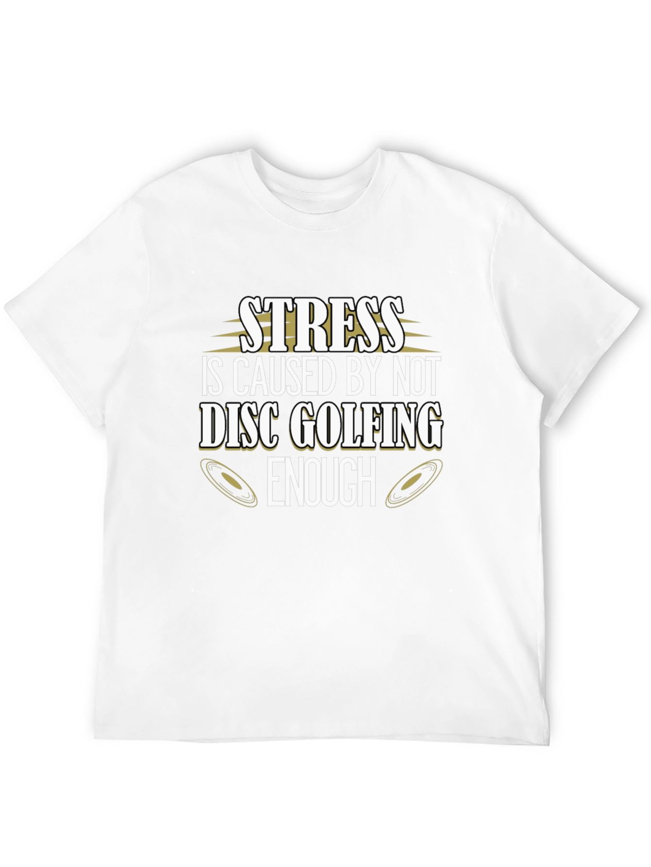 Stress Disc Golfing Black Tee