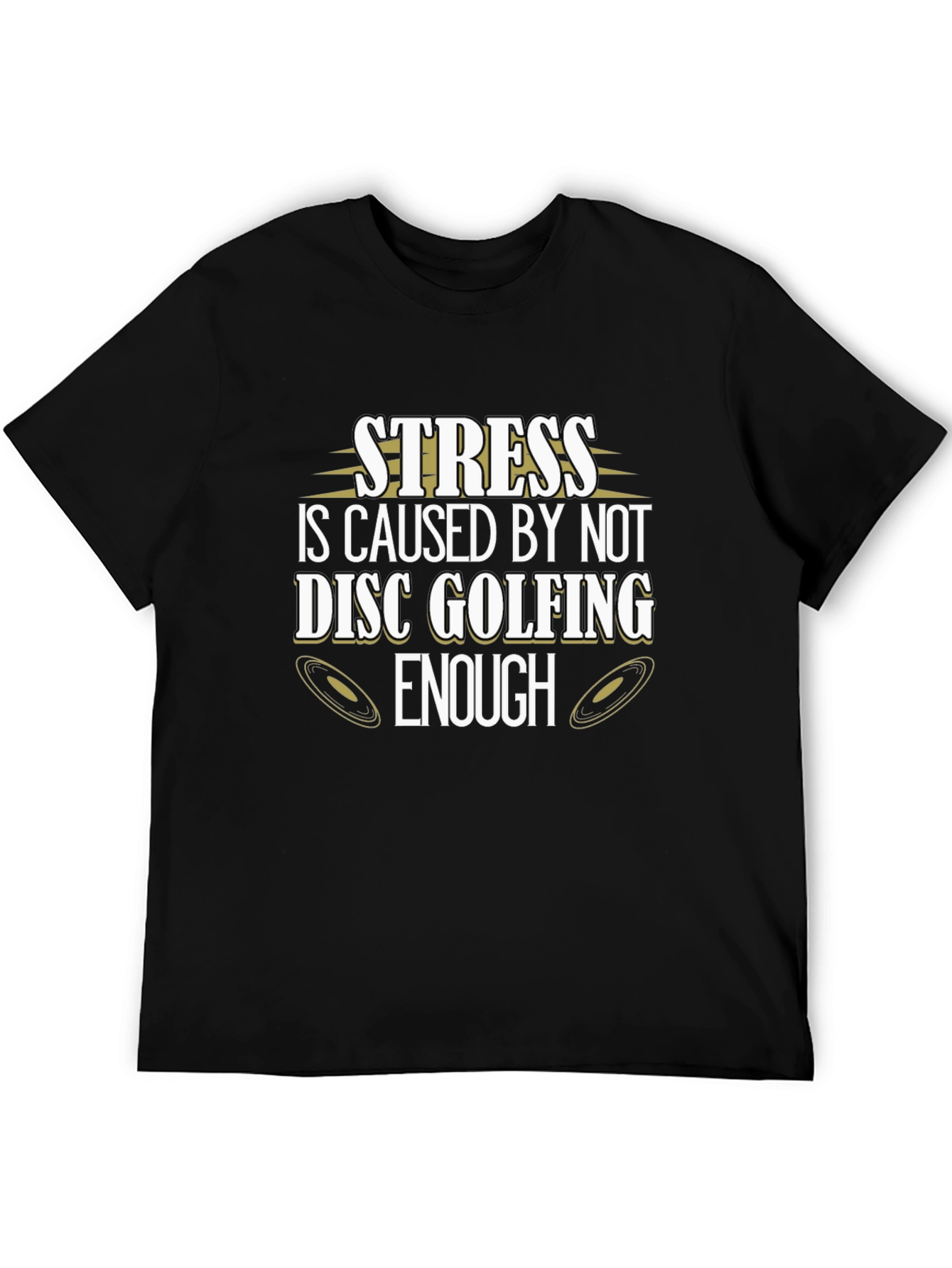 Stress Disc Golfing Black Tee