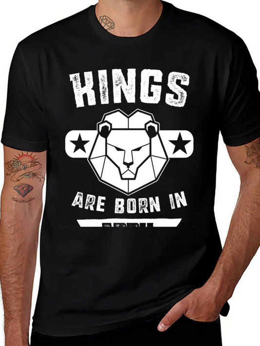 Kings Are Born In T-Shirt - Black Graphic Tee