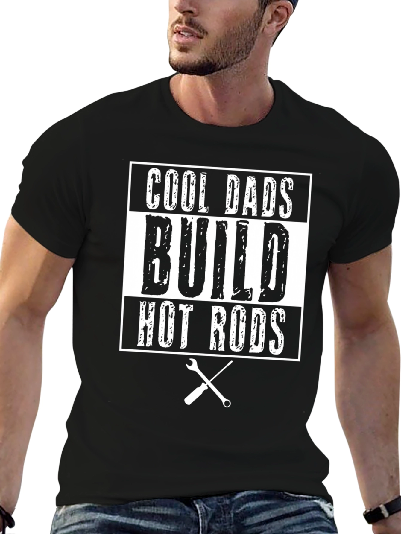 Cool Dads Build Hot Rods Graphic T-Shirt