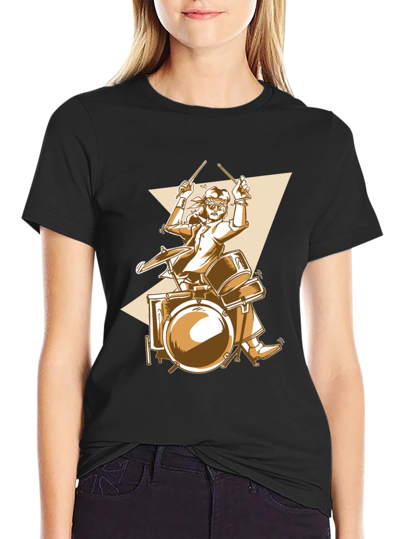 Drummer Graphic Tee - Rock & Roll Style