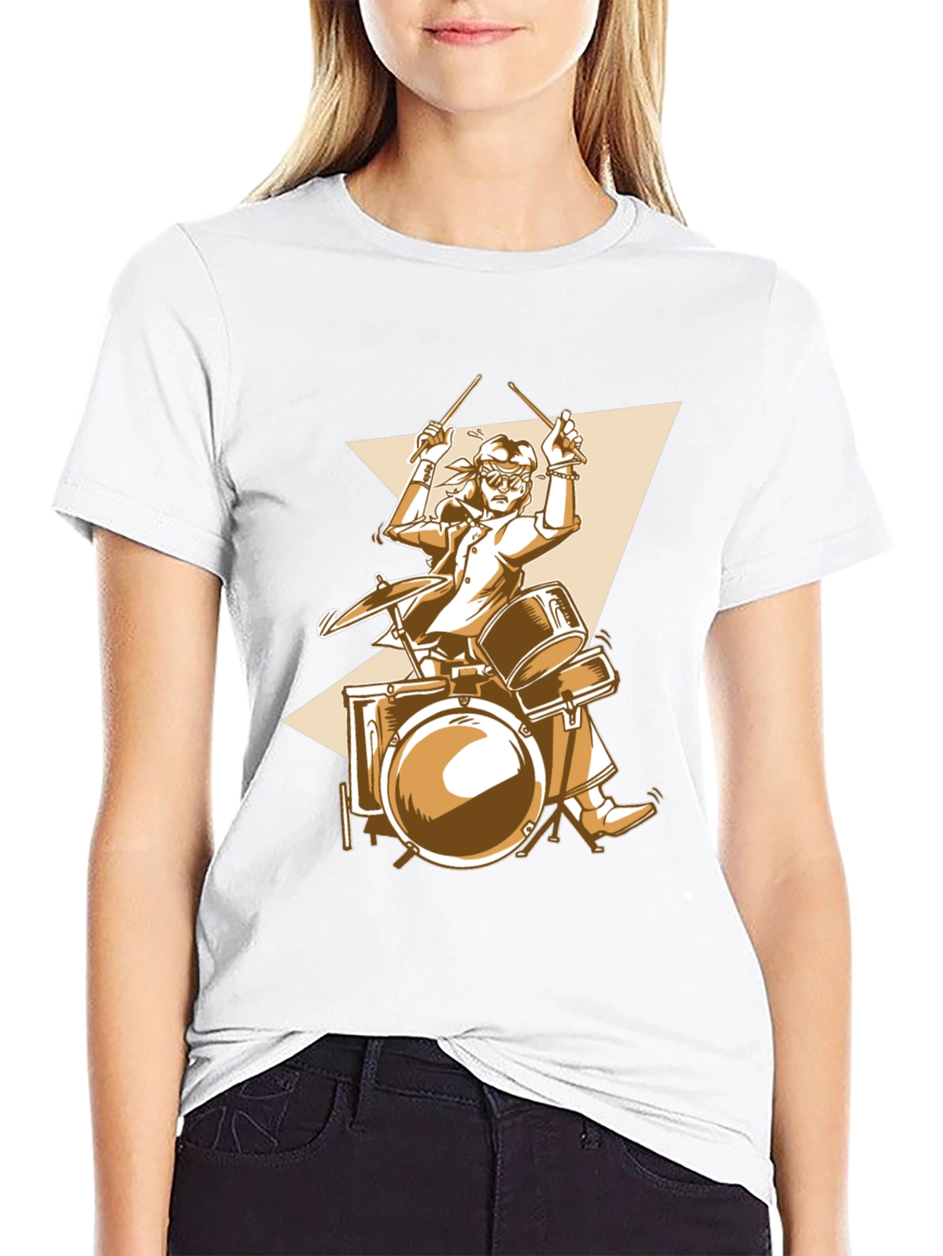 Drummer Graphic Tee - Rock & Roll Style