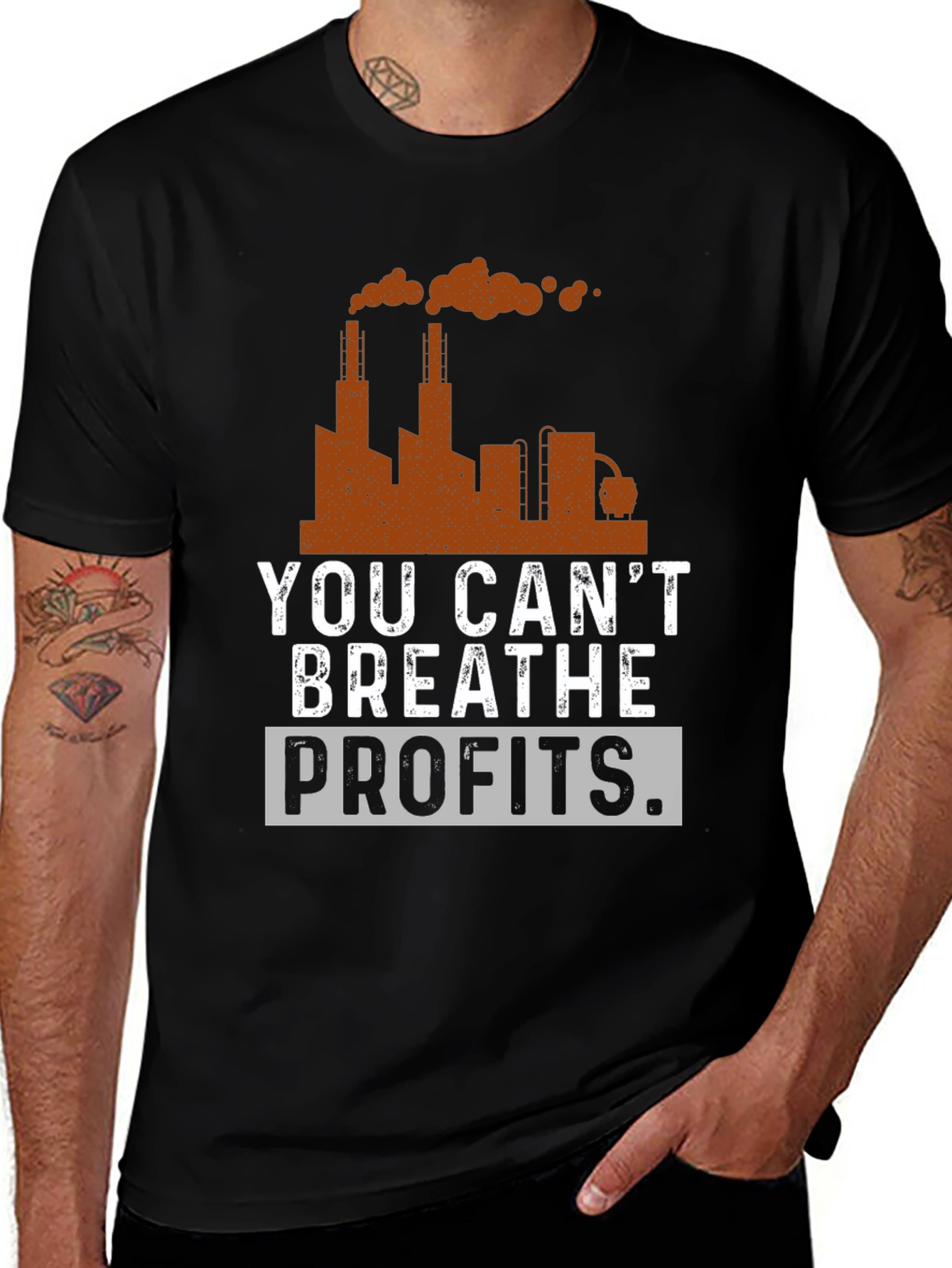 You Cant Breathe Profits Graphic T-Shirt