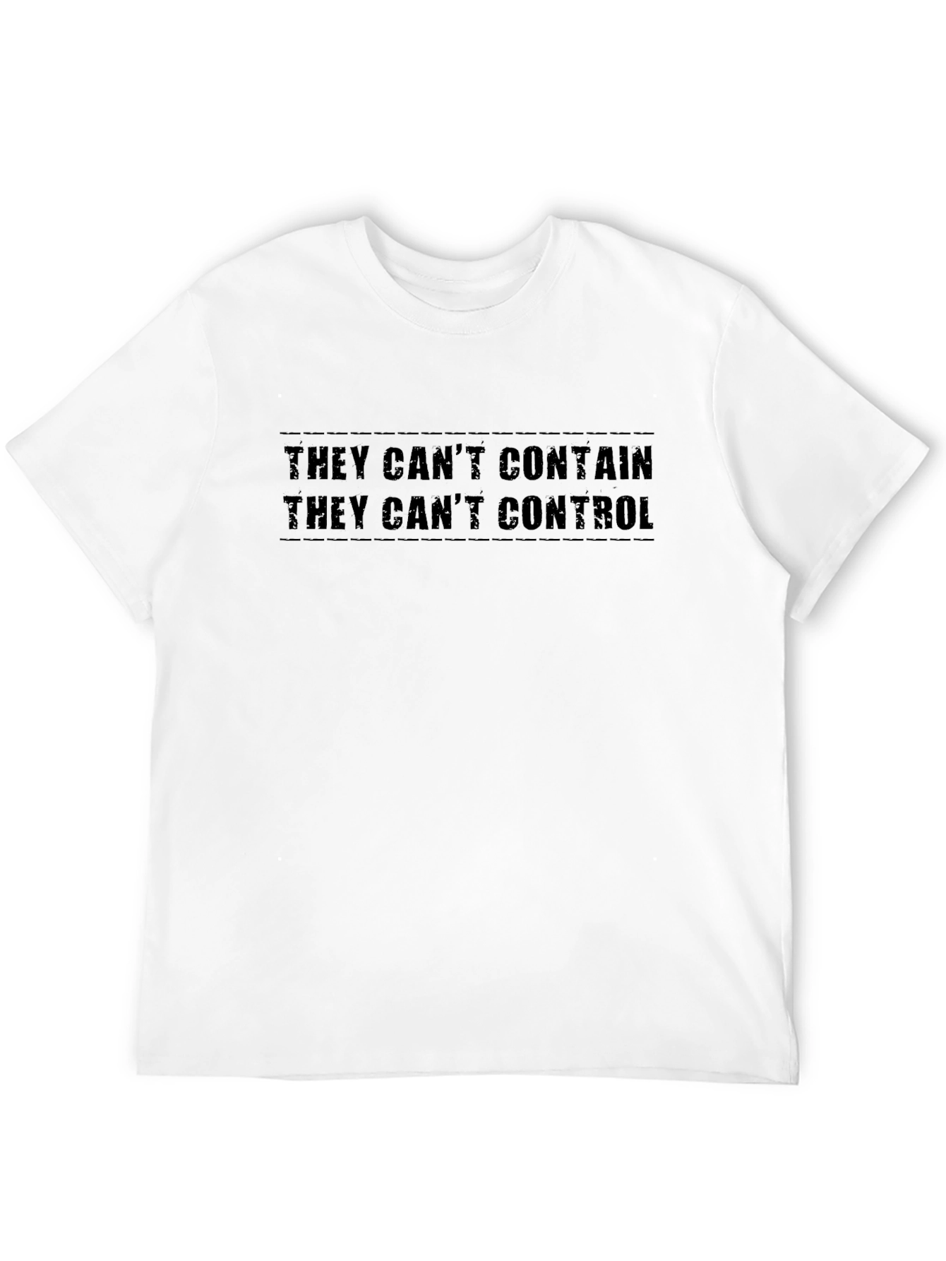 They Cant Contain Control Black Graphic Tee