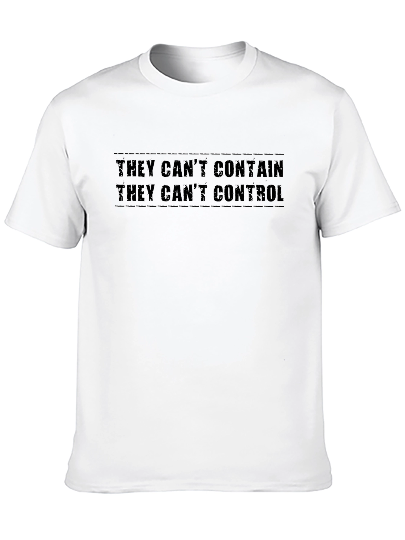 They Cant Contain Control Black Graphic Tee