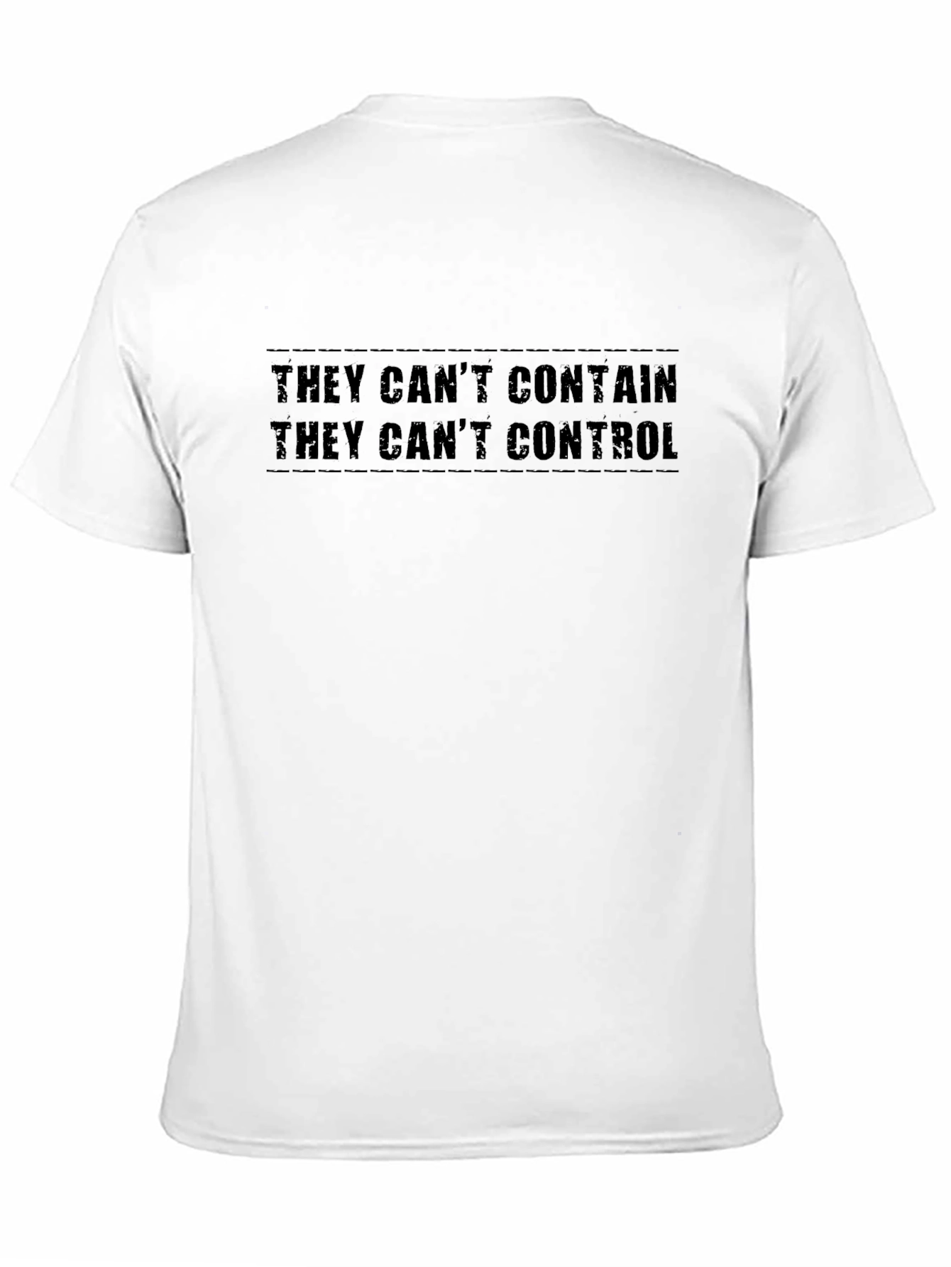 They Cant Contain Control Black Graphic Tee