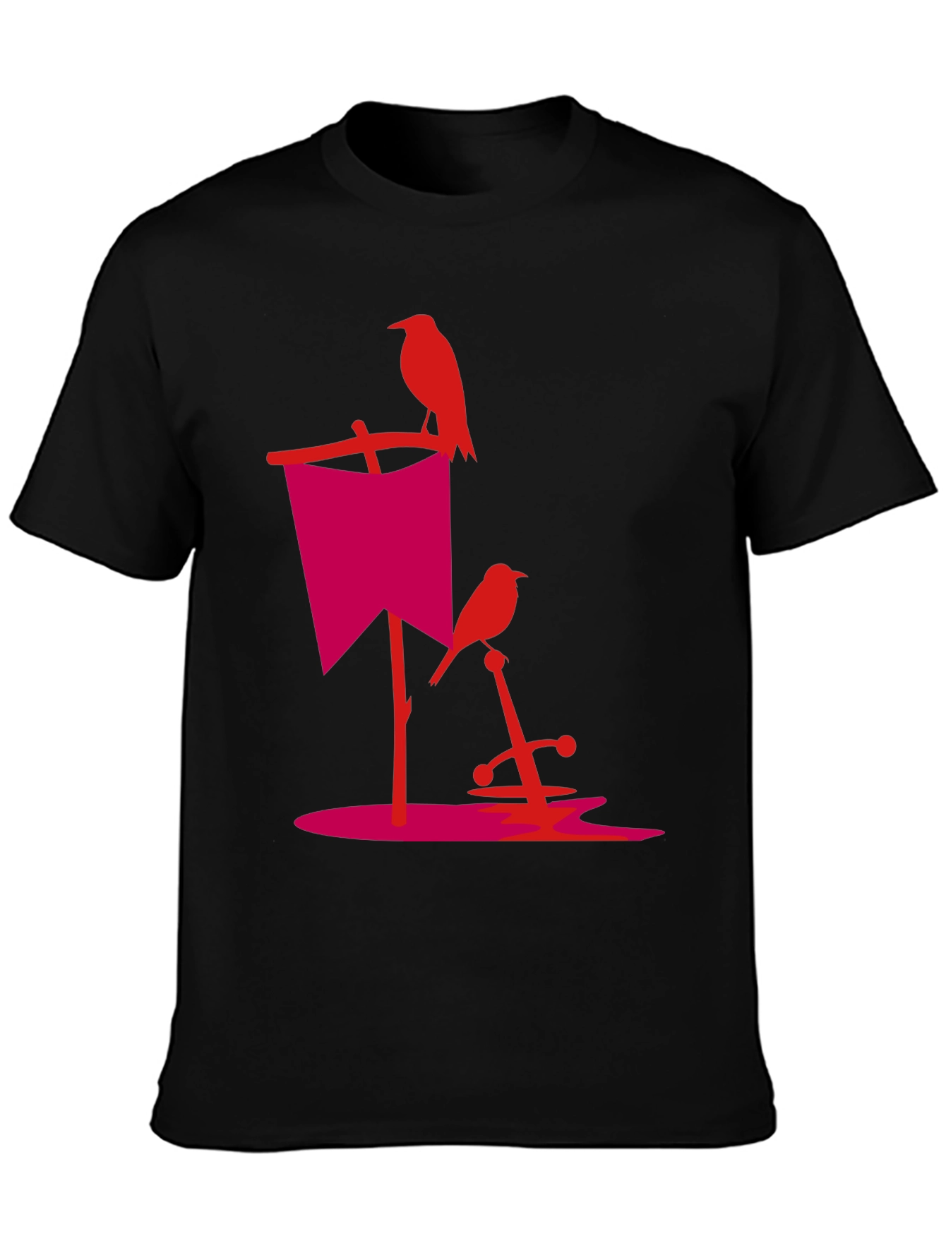Raven & Sword Graphic Tee - Edgy Streetwear