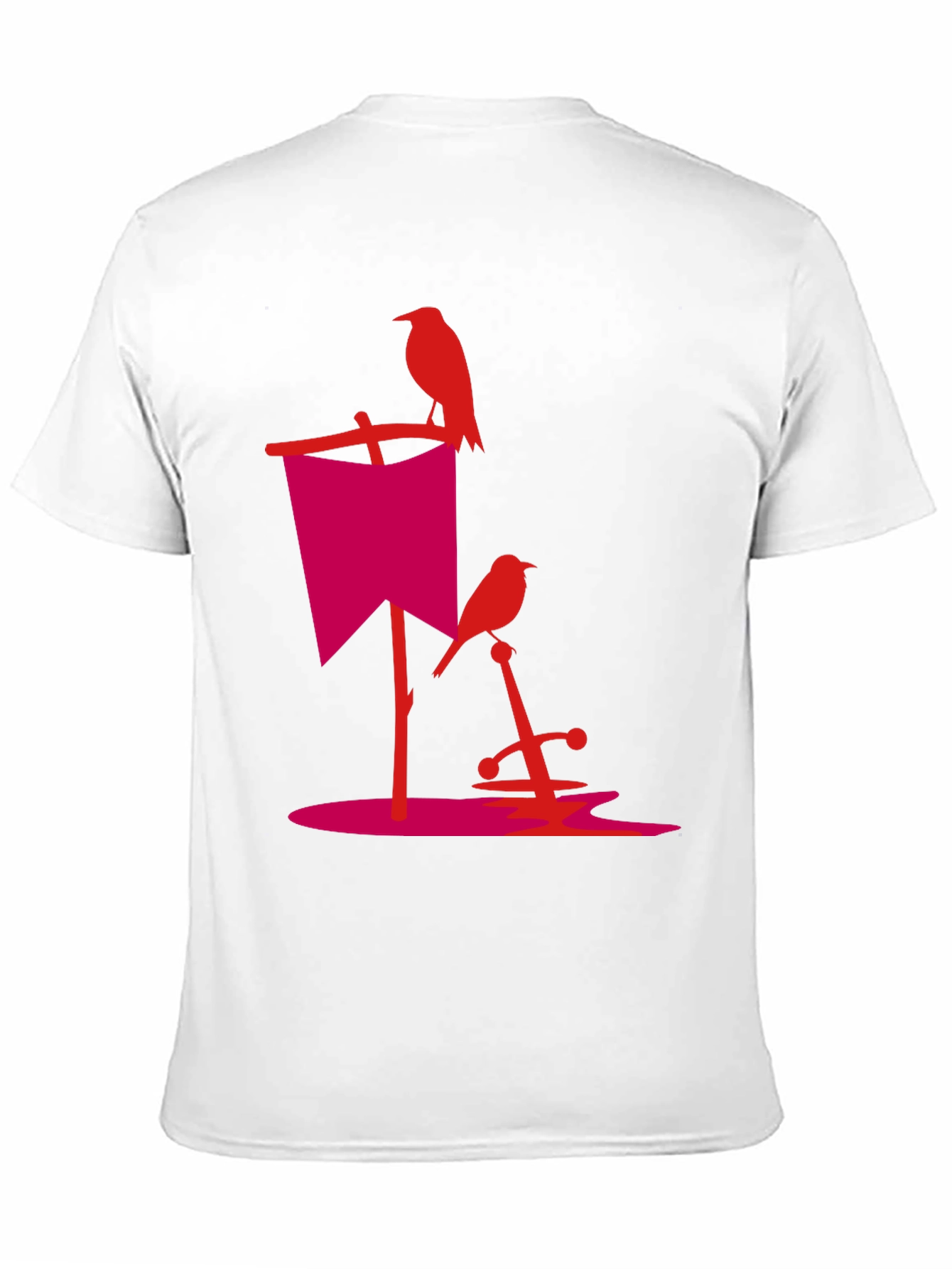 Raven & Sword Graphic Tee - Edgy Streetwear