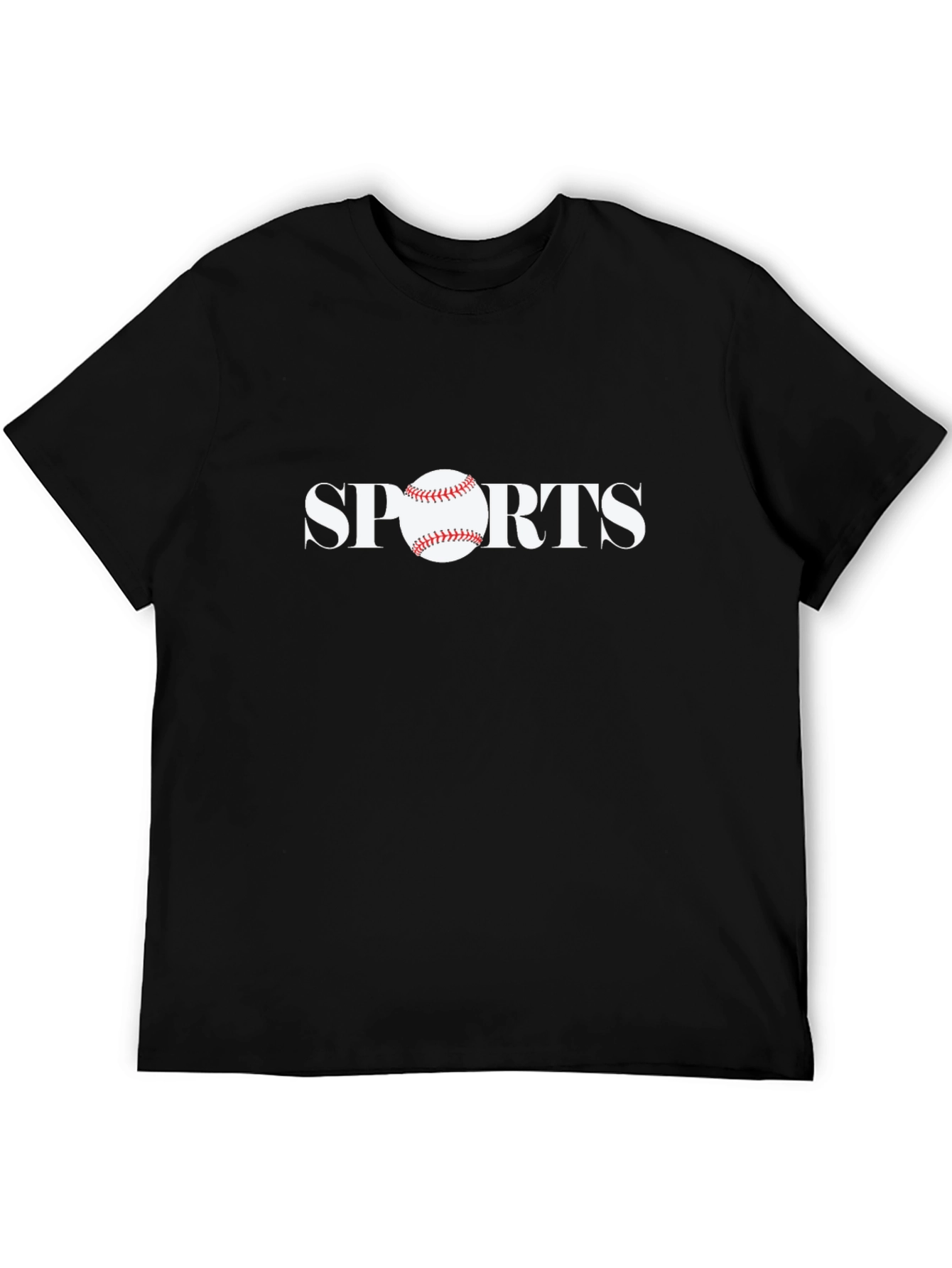 Sports Baseball Graphic Tee - Black
