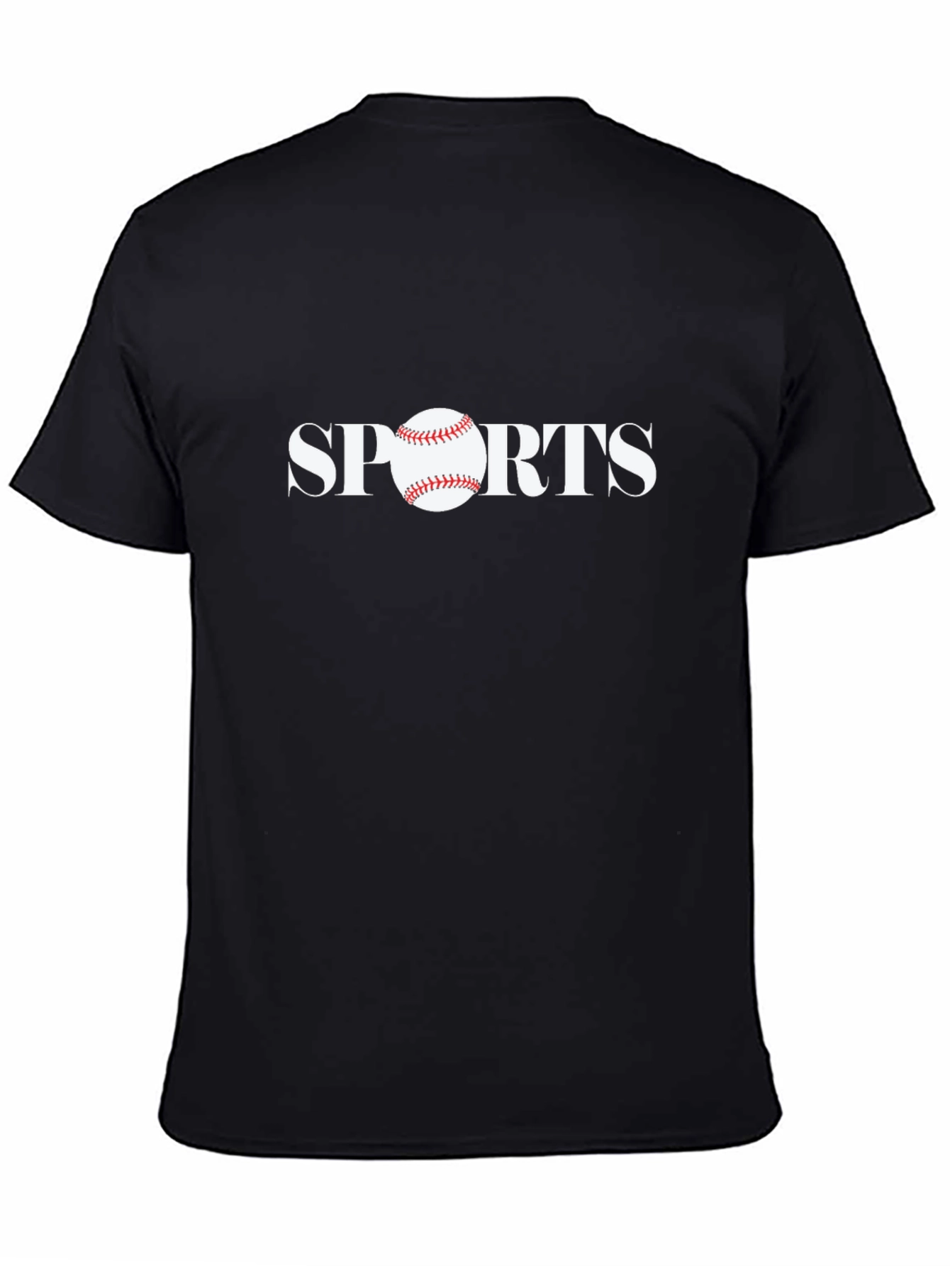 Sports Baseball Graphic Tee - Black