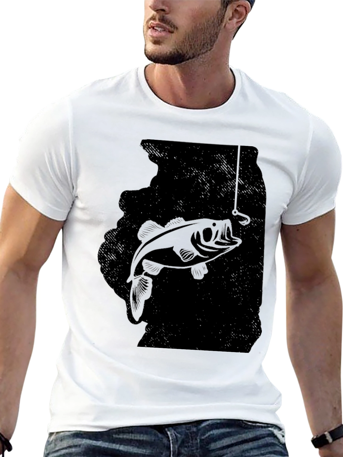 Fishing Graphic Tee - Bass Catch Design
