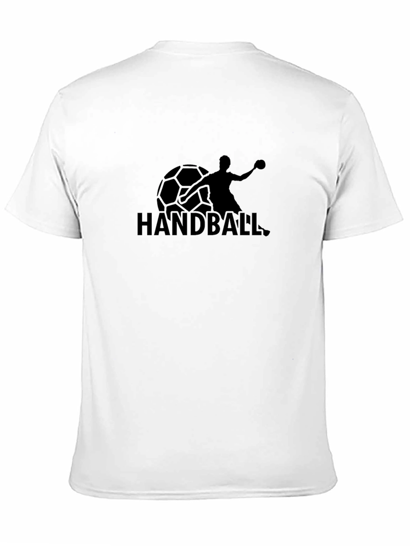 Handball Graphic Tee - Black Cotton T-Shirt