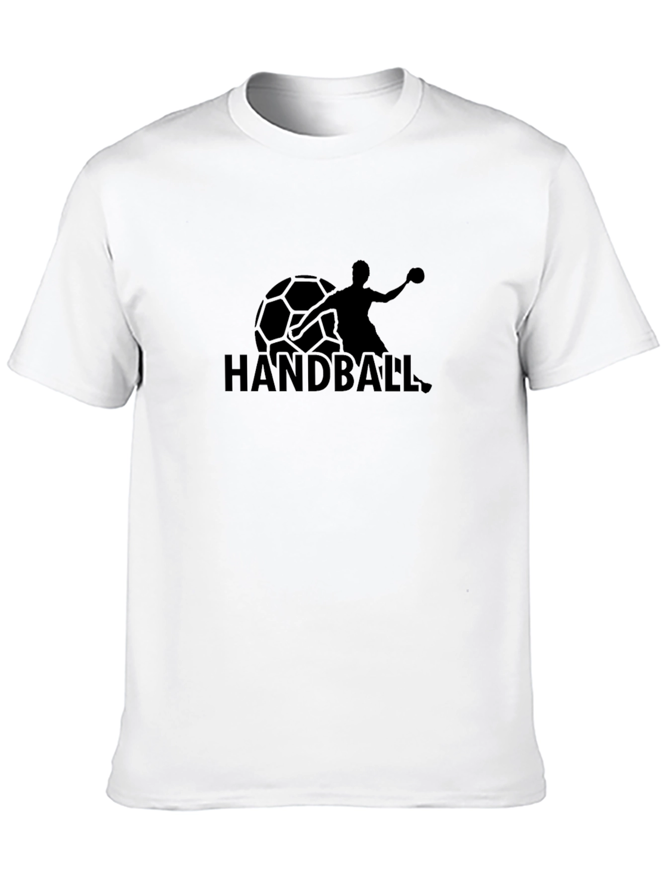 Handball Graphic Tee - Black Cotton T-Shirt
