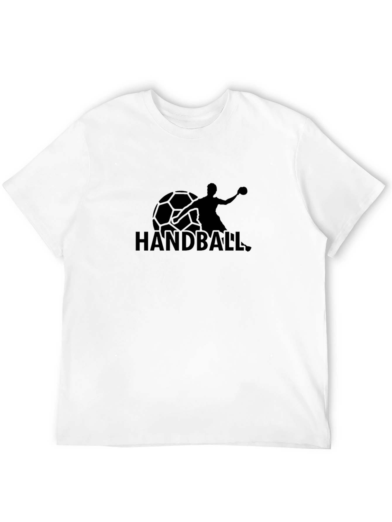 Handball Graphic Tee - Black Cotton T-Shirt
