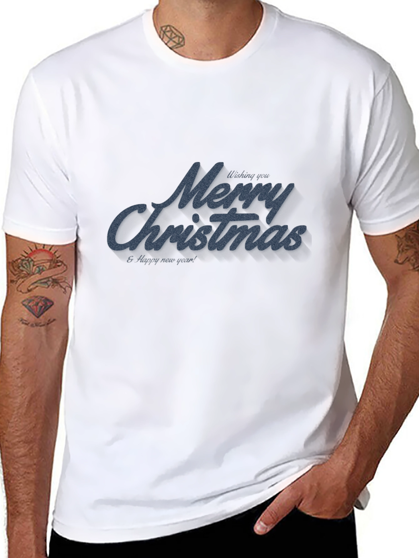 Merry Christmas Graphic Tee - Stylish Holiday T-Shirt