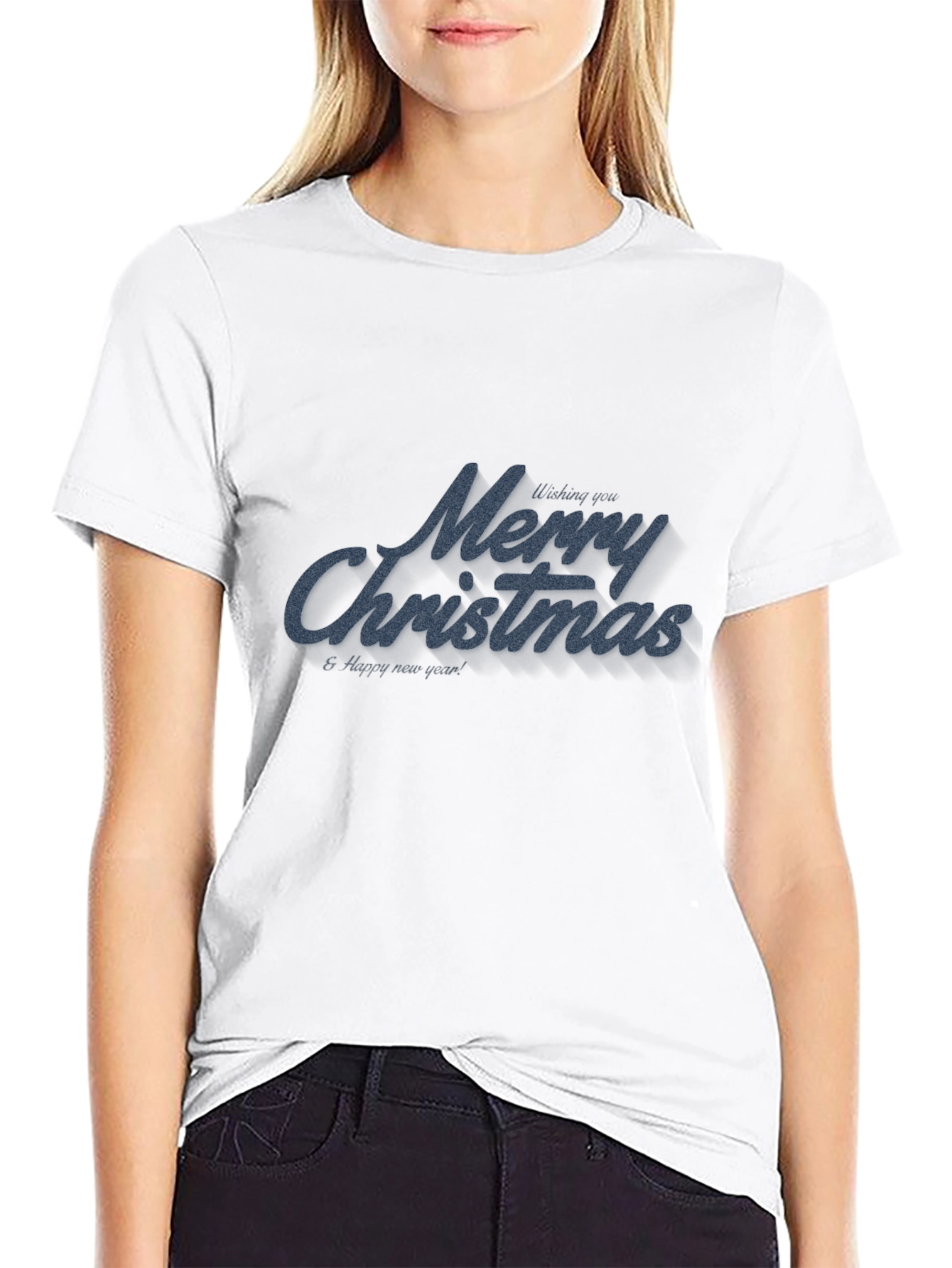 Merry Christmas Graphic Tee - Stylish Holiday T-Shirt