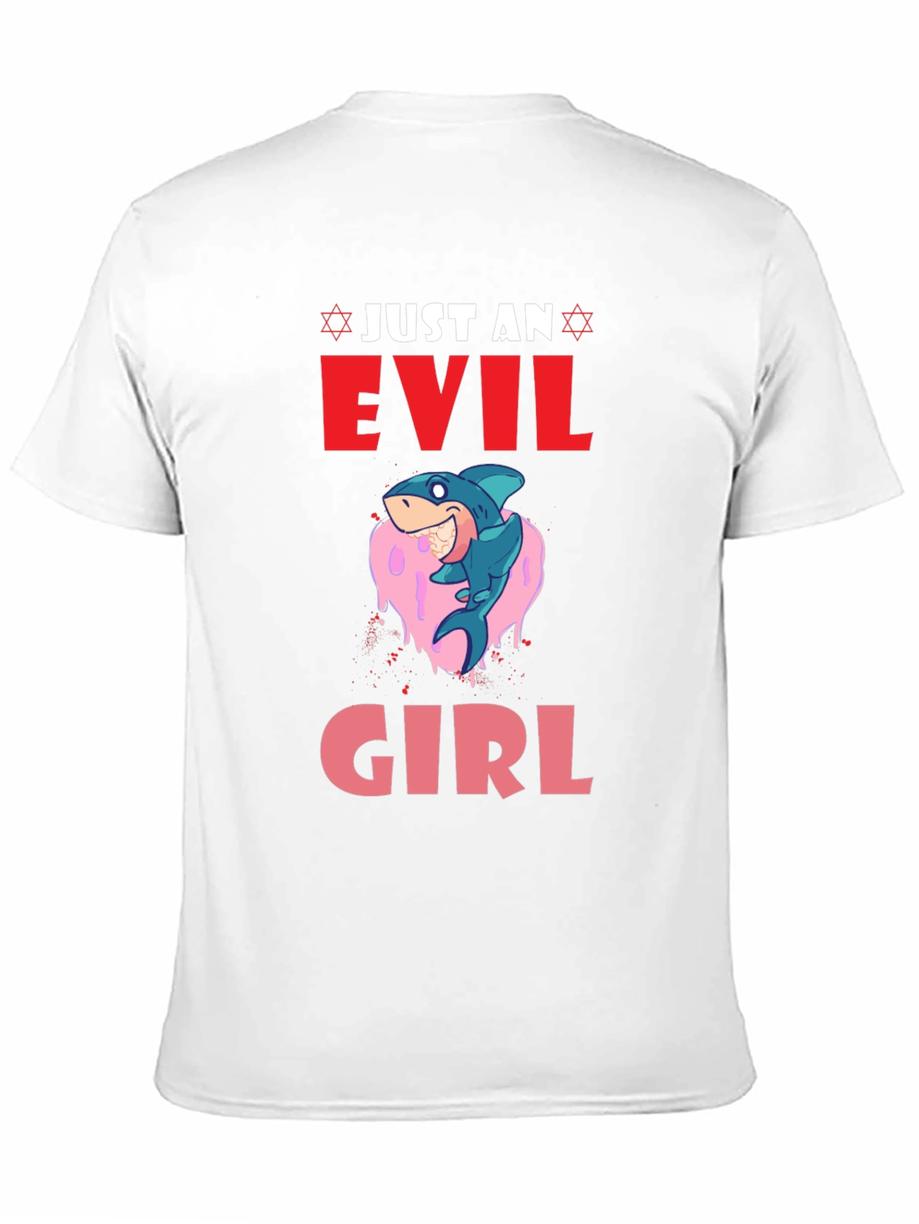 Evil Girl Shark Graphic T-Shirt