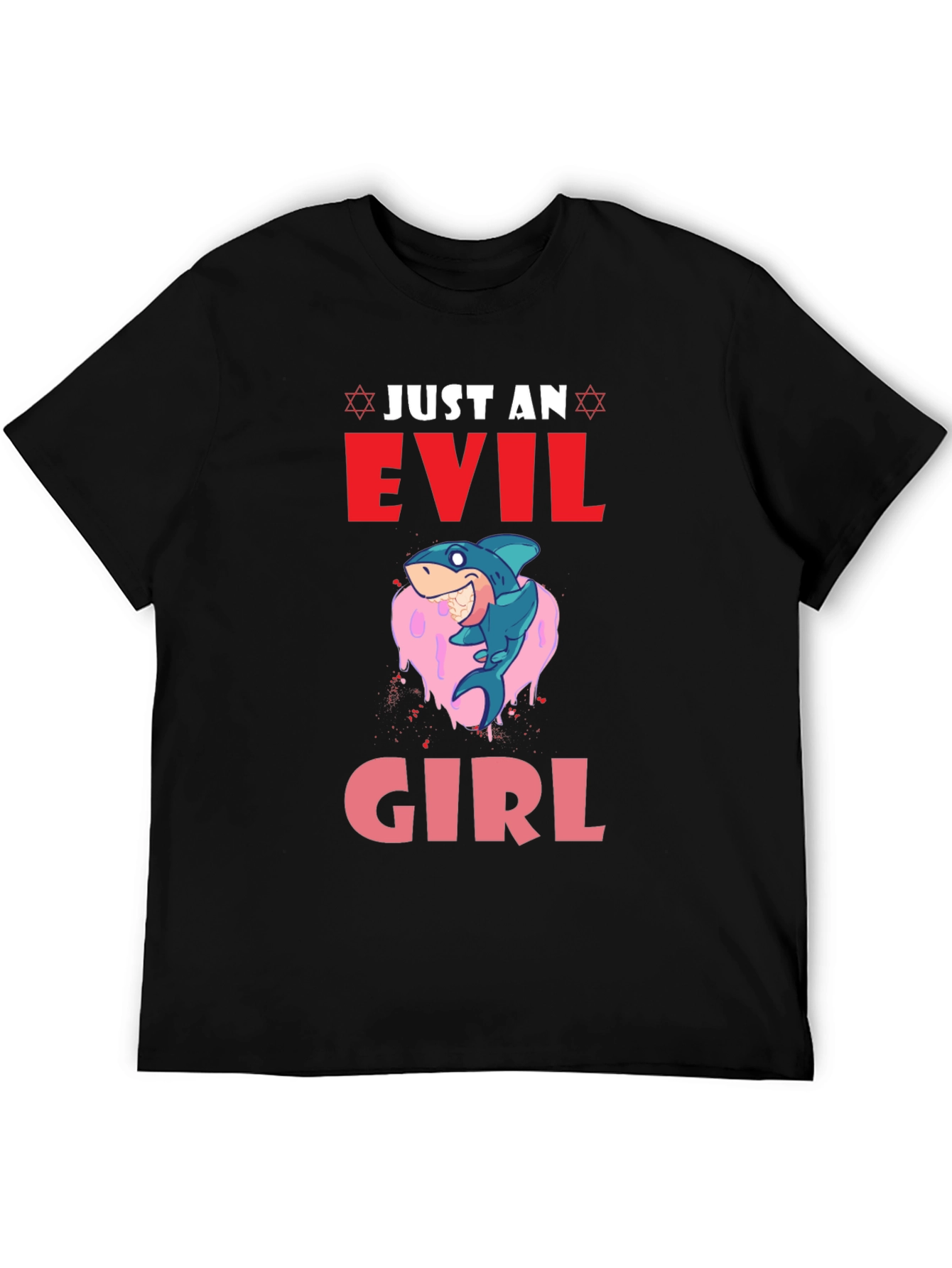 Evil Girl Shark Graphic T-Shirt
