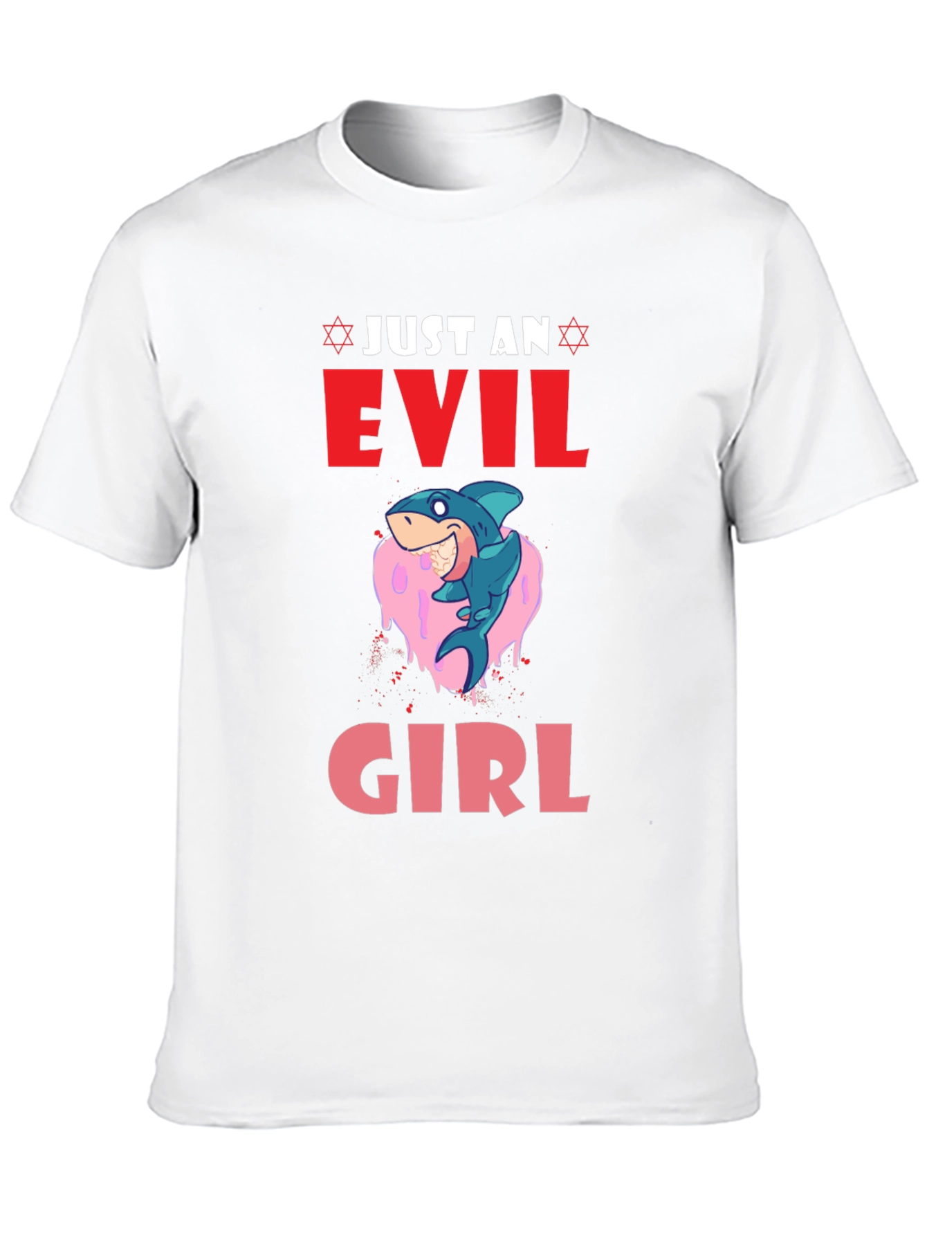 Evil Girl Shark Graphic T-Shirt