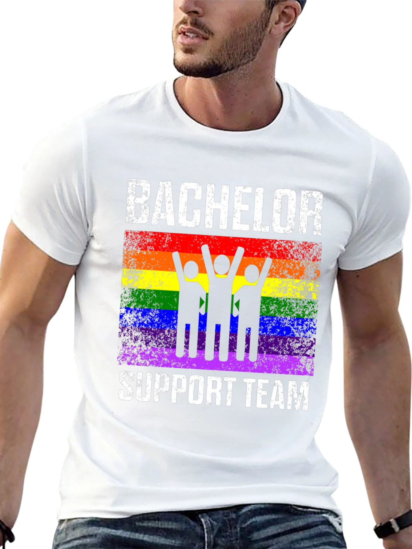 Bachelor Support Team Rainbow Pride T-Shirt