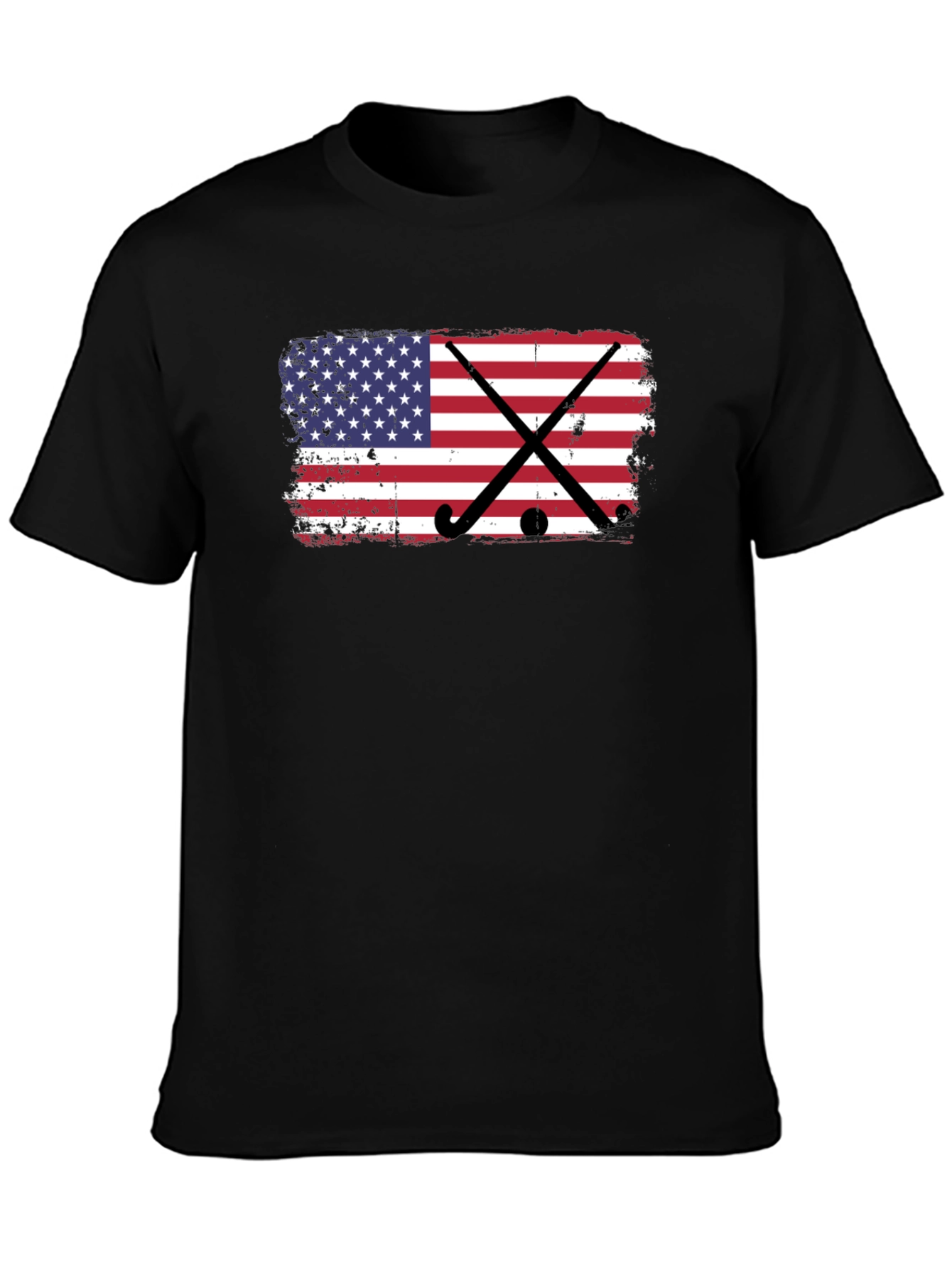USA Flag Hockey Graphic T-Shirt
