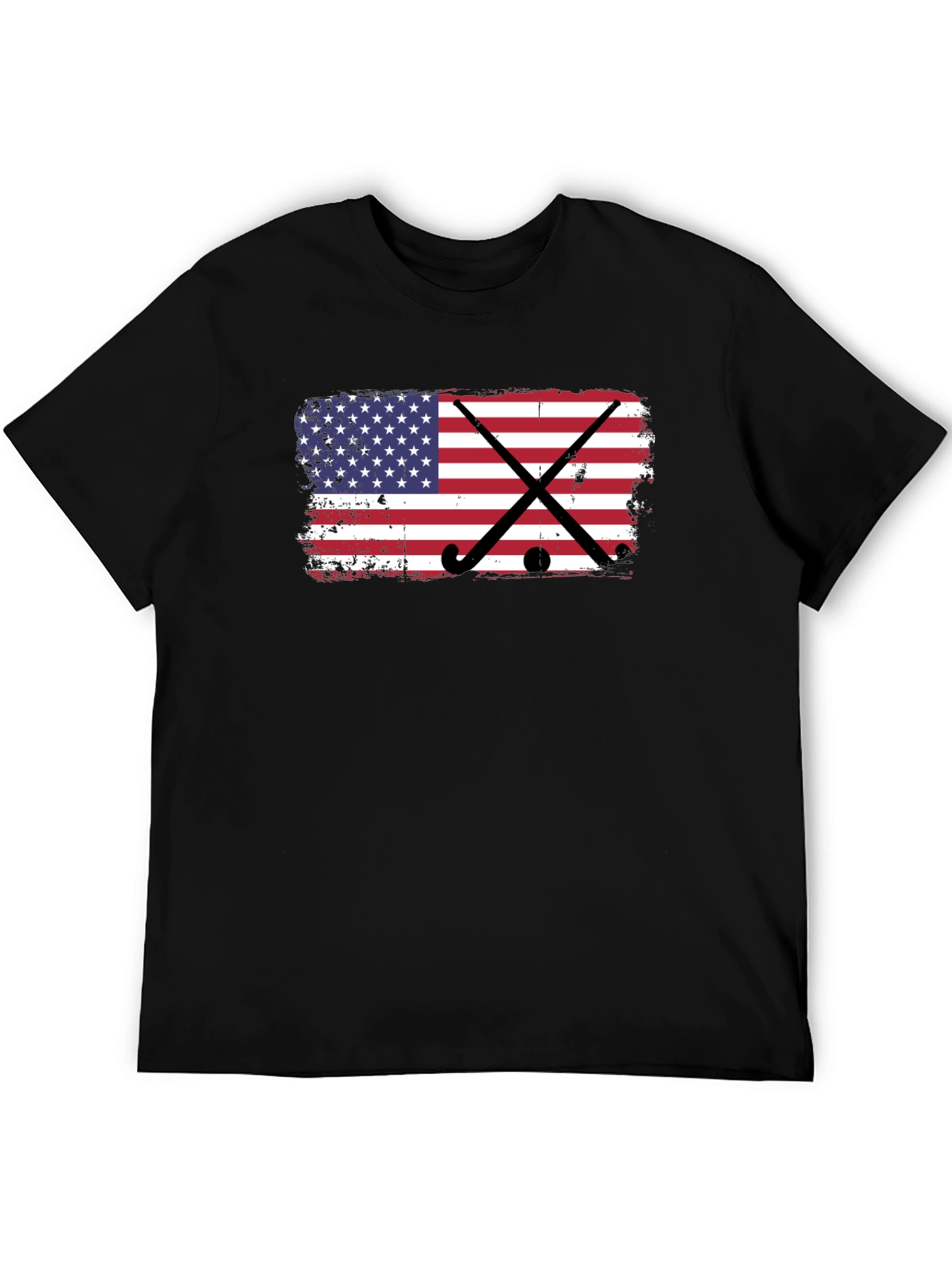 USA Flag Hockey Graphic T-Shirt