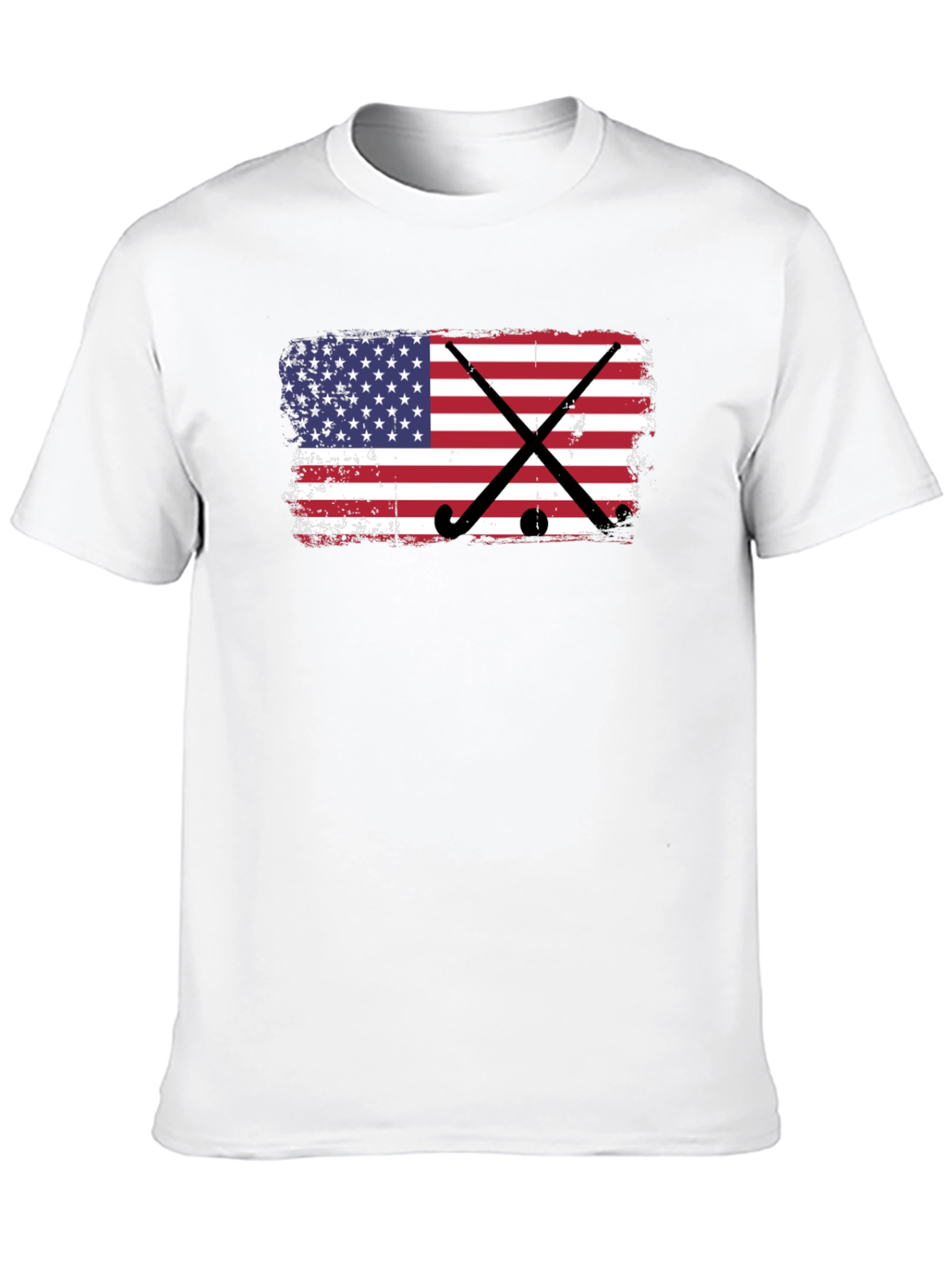USA Flag Hockey Graphic T-Shirt