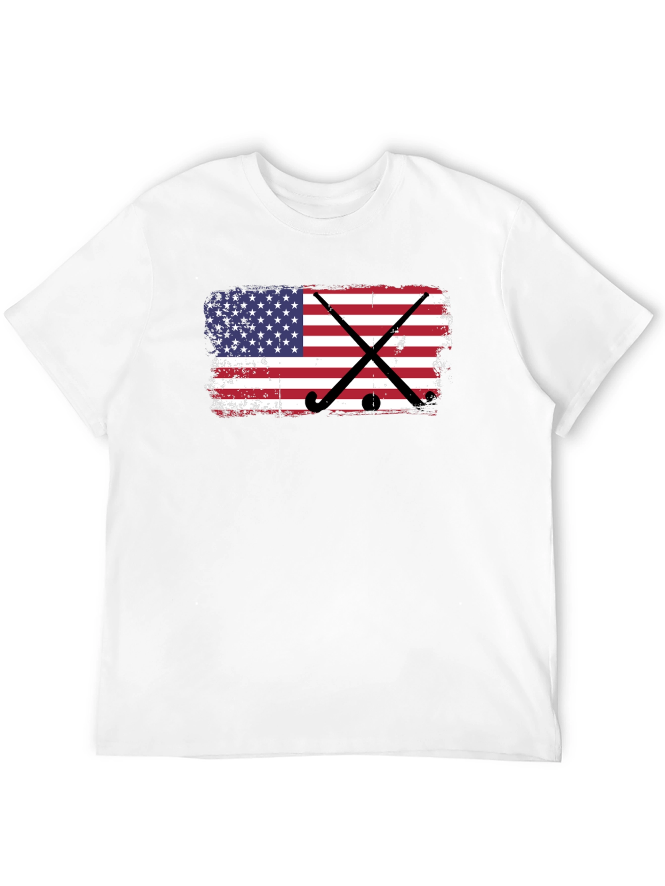 USA Flag Hockey Graphic T-Shirt