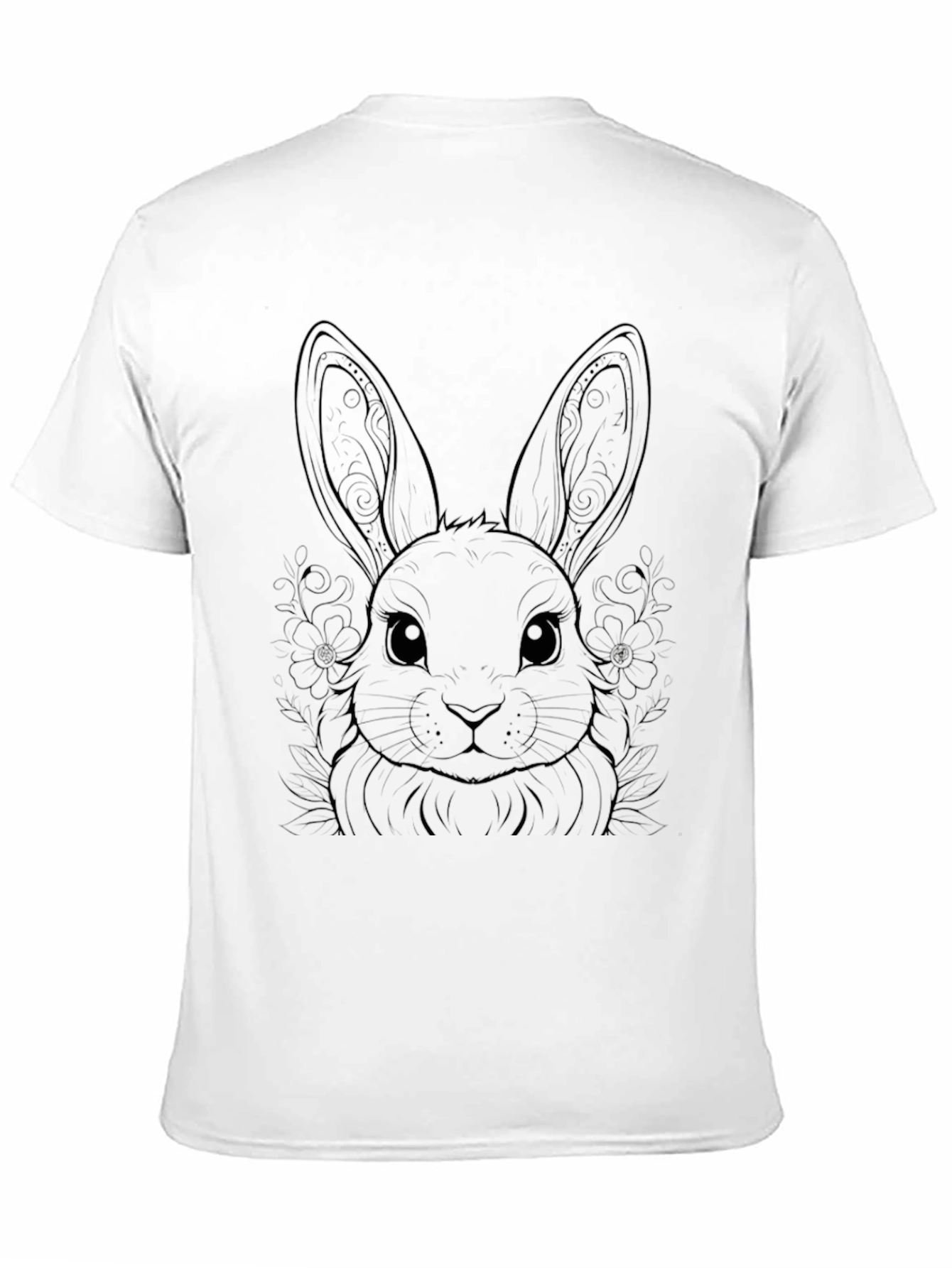 Rabbit Graphic Tee - Black Unisex T-Shirt