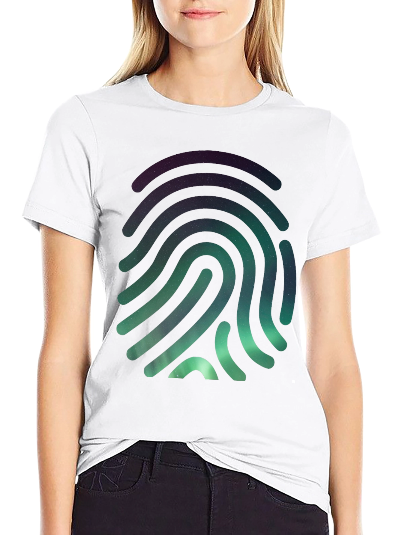 Galaxy Fingerprint Graphic T-Shirt
