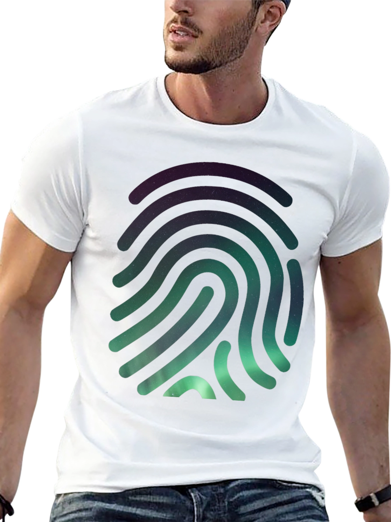 Galaxy Fingerprint Graphic T-Shirt