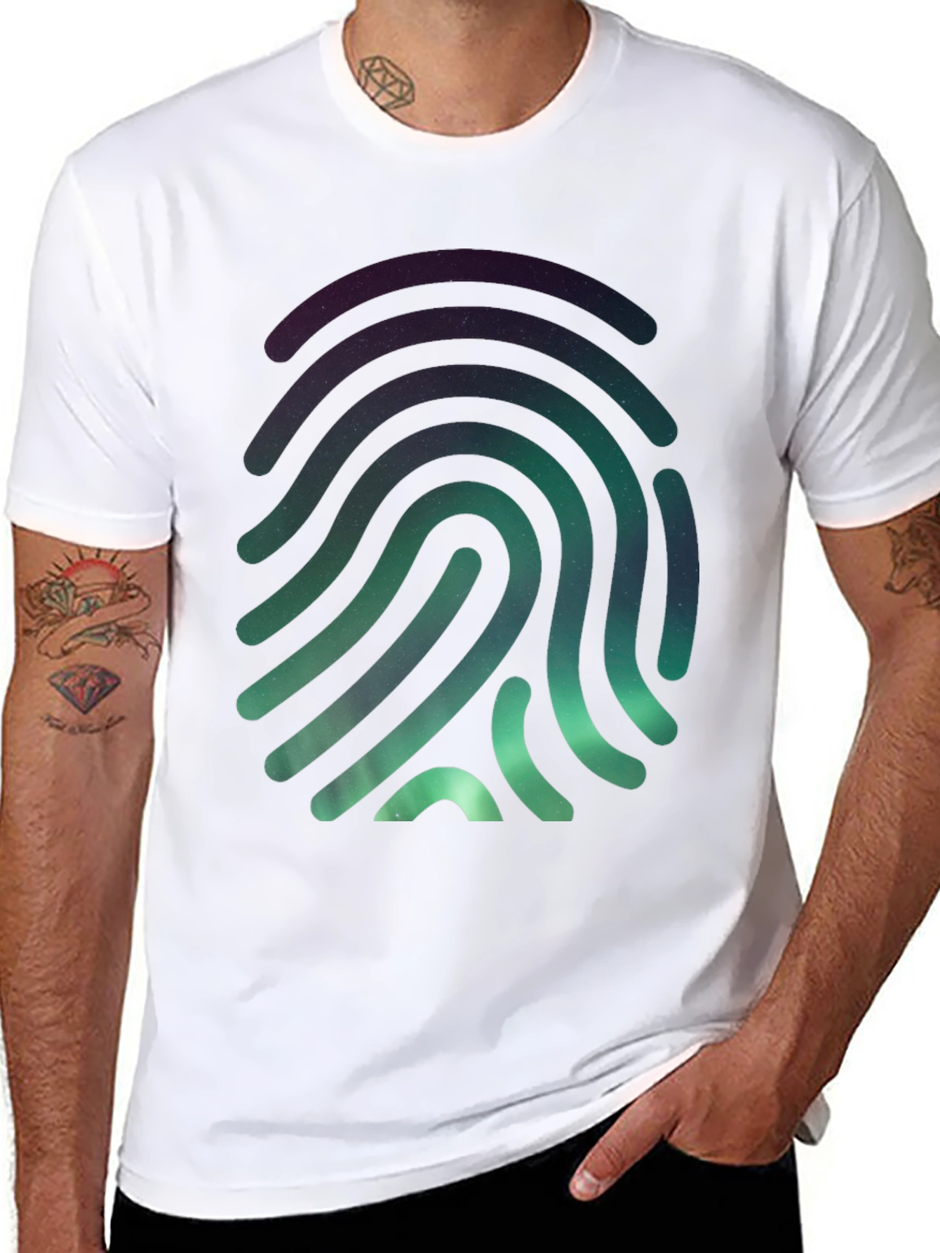 Galaxy Fingerprint Graphic T-Shirt
