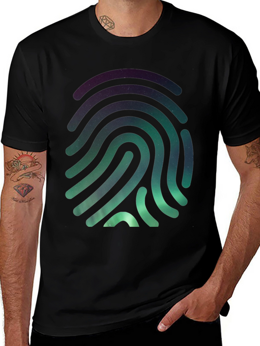 Galaxy Fingerprint Graphic T-Shirt