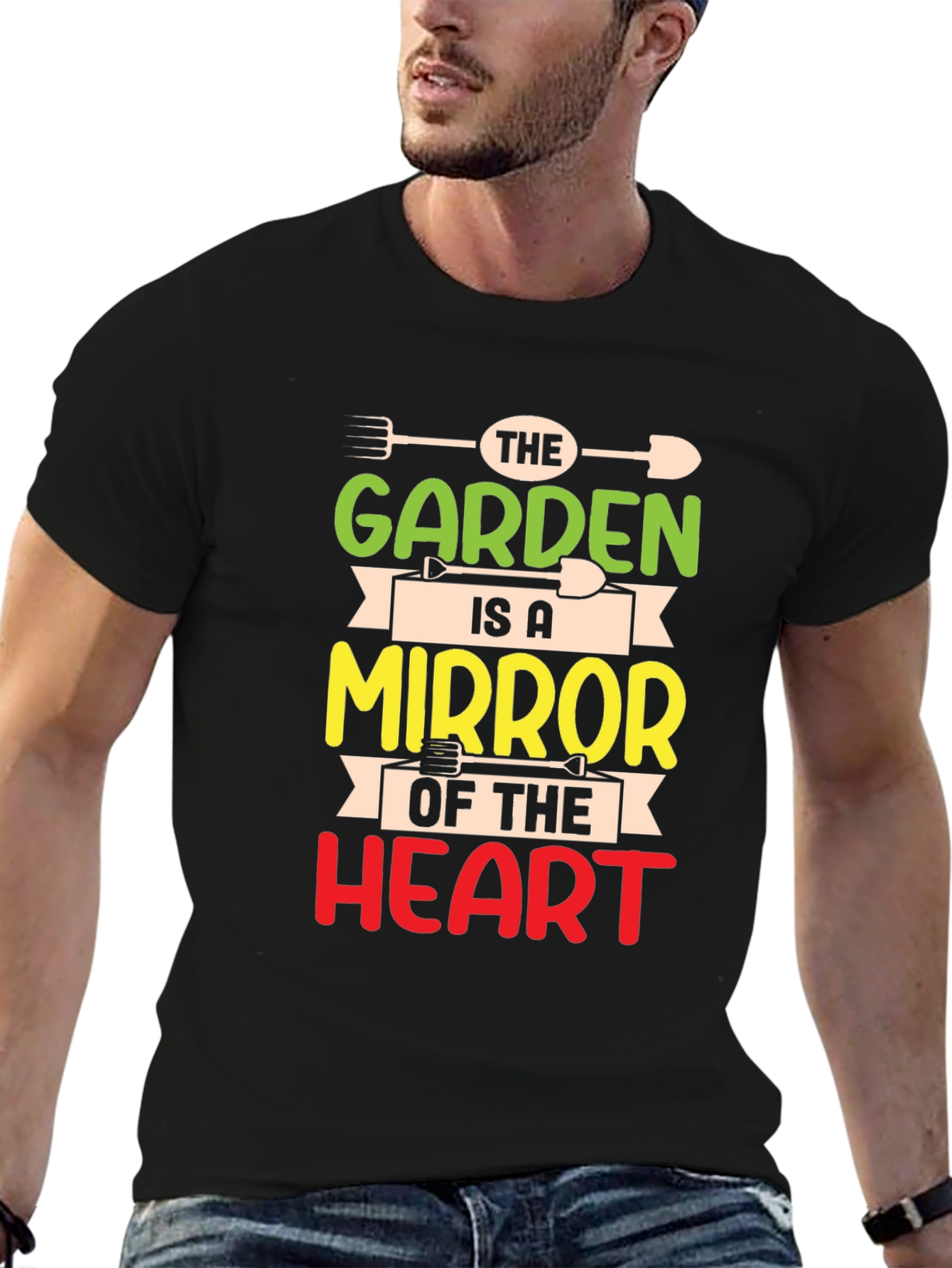 Garden Mirror Heart T-Shirt - Gardener Gift